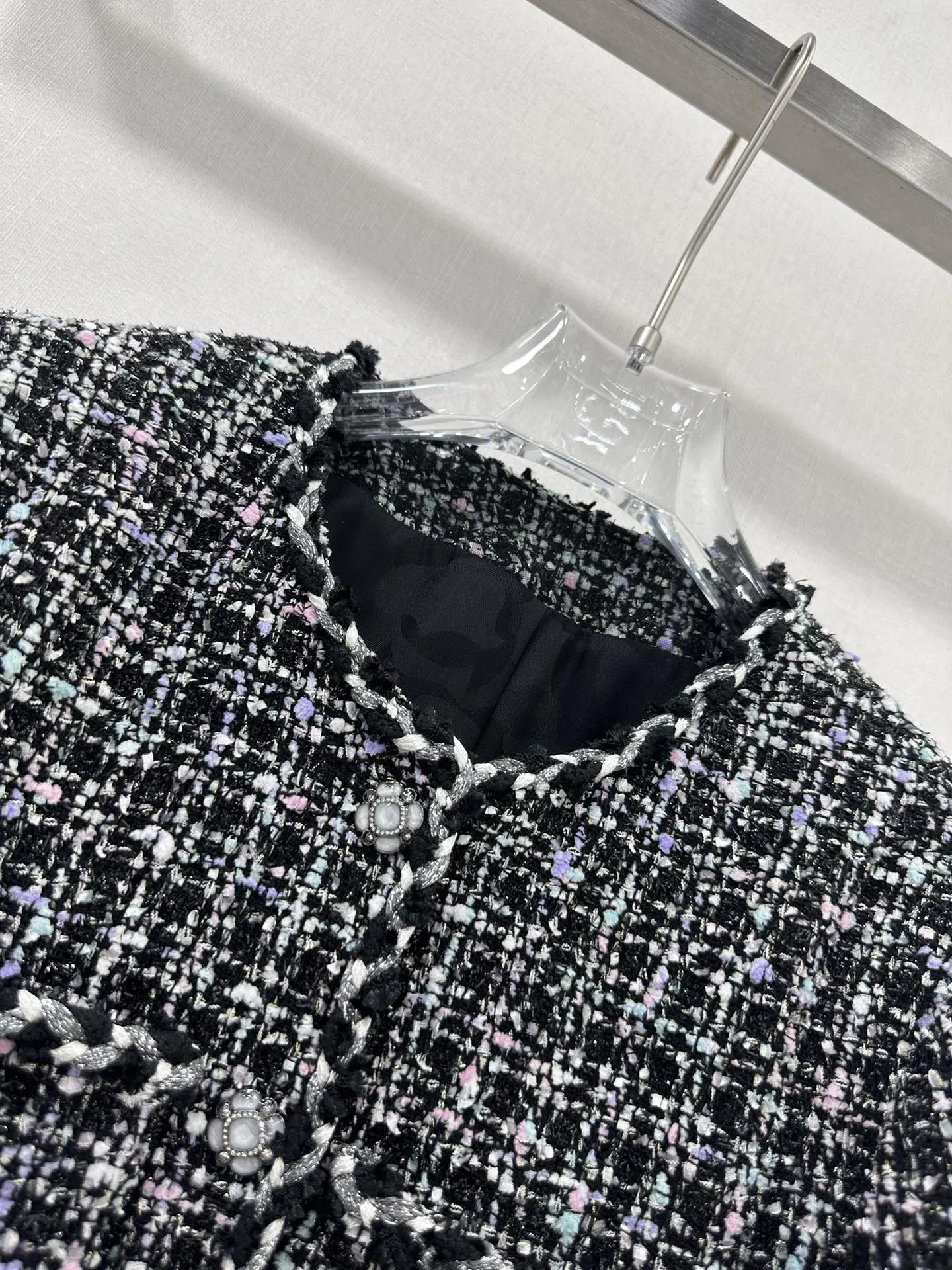 CHANEL新作黒ツイードジャケットSML - 画像 (4)