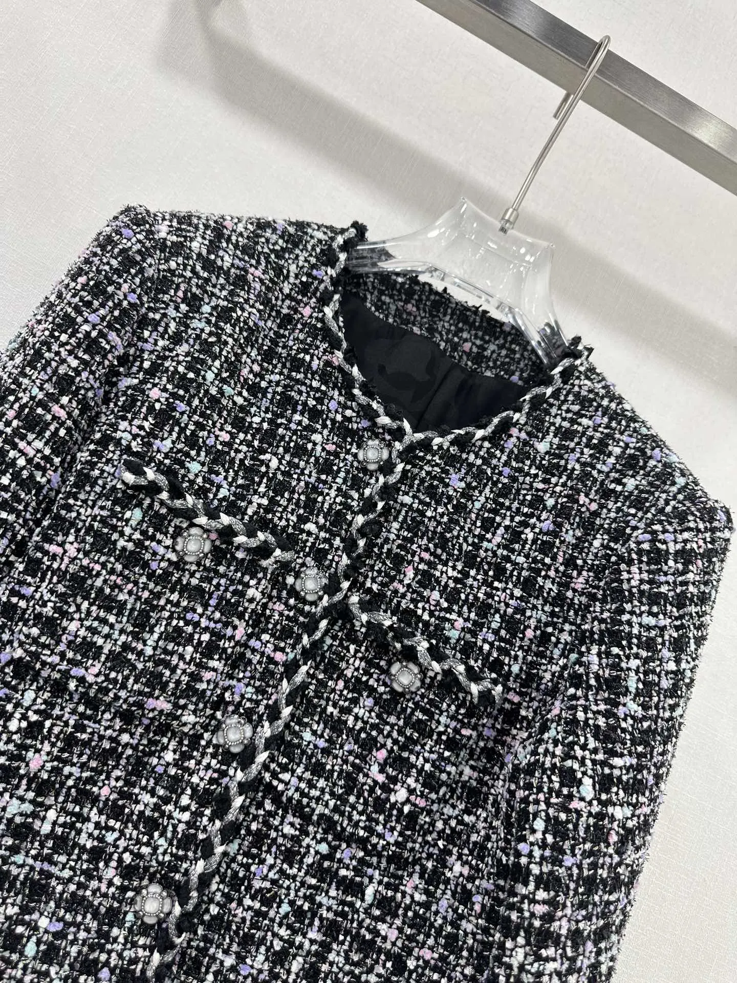 CHANEL新作黒ツイードジャケットSML - 画像 (5)