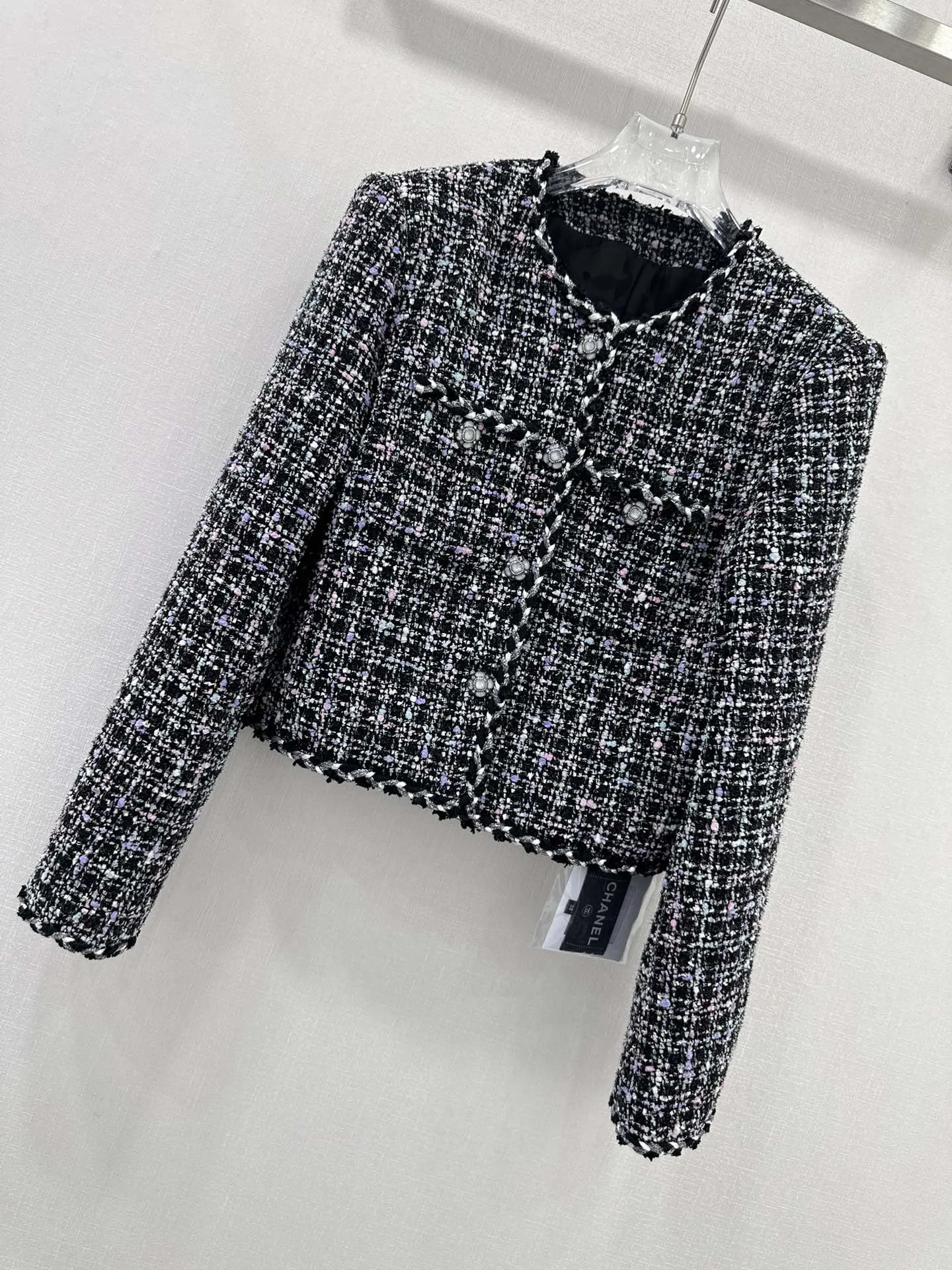 CHANEL新作黒ツイードジャケットSML - 画像 (6)