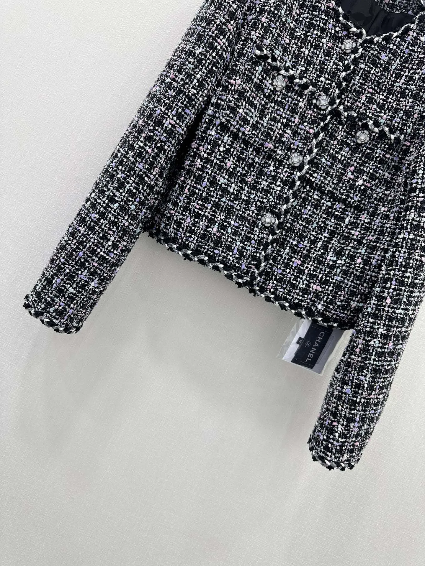 CHANEL新作黒ツイードジャケットSML - 画像 (7)