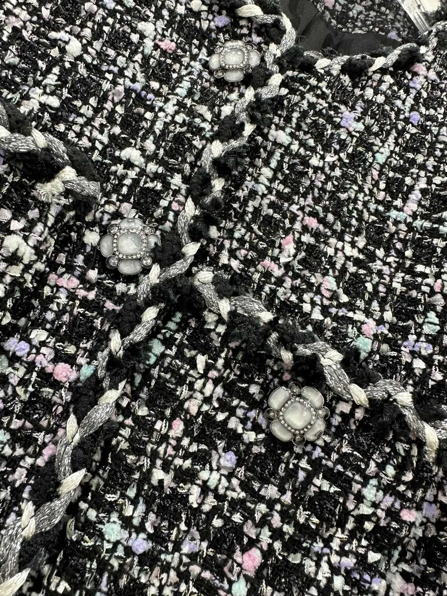 CHANEL新作黒ツイードジャケットSML - 画像 (8)