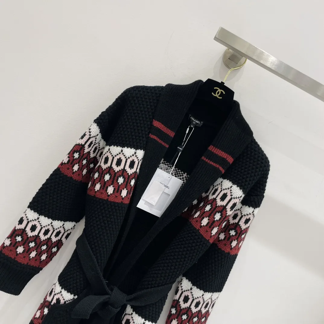 シャネル黒ウールコート新作ウエスト付き - 画像 (3)