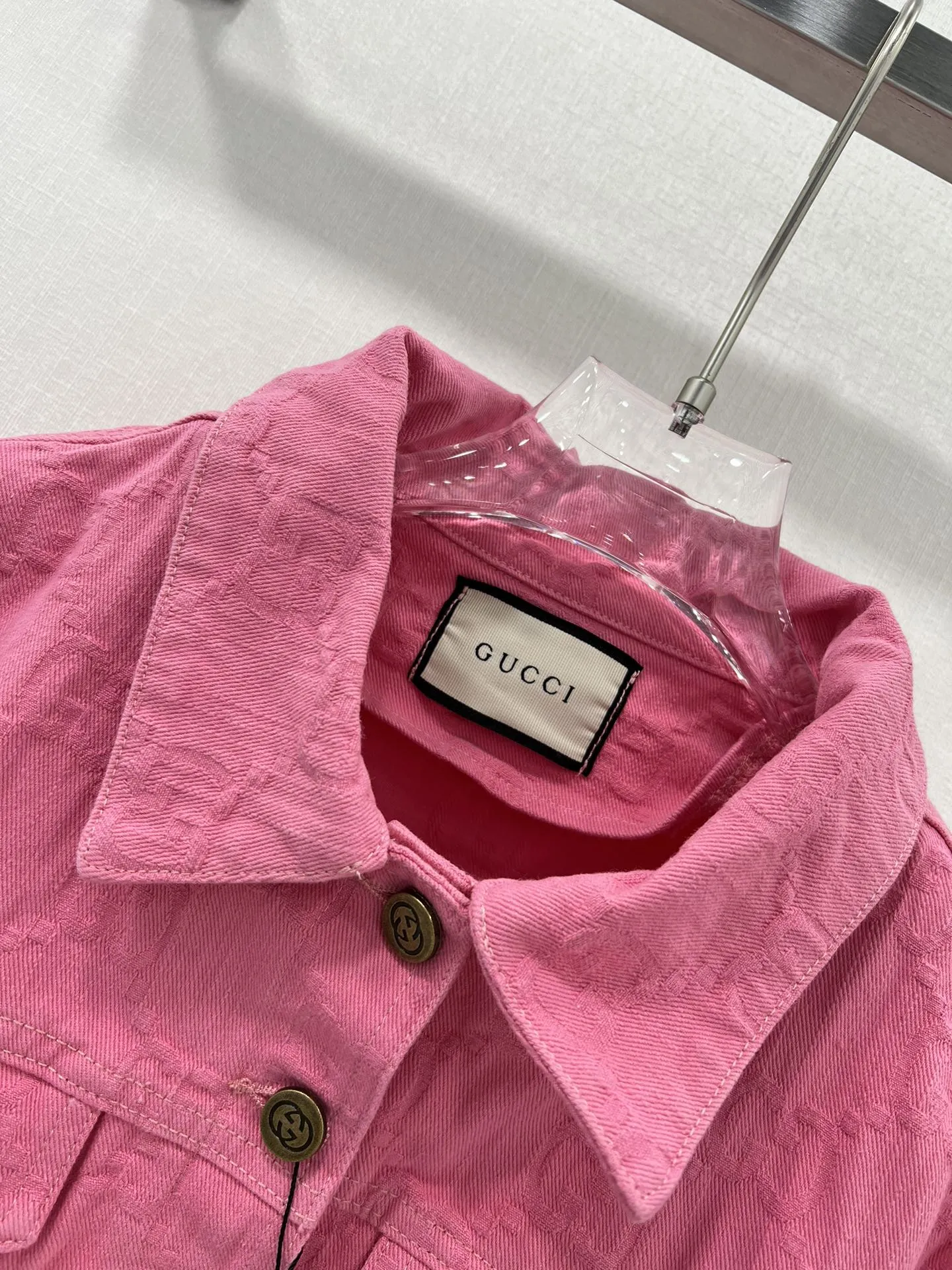 GUCCI 24新作ピンクジャカードデニムジャケット - 画像 (3)