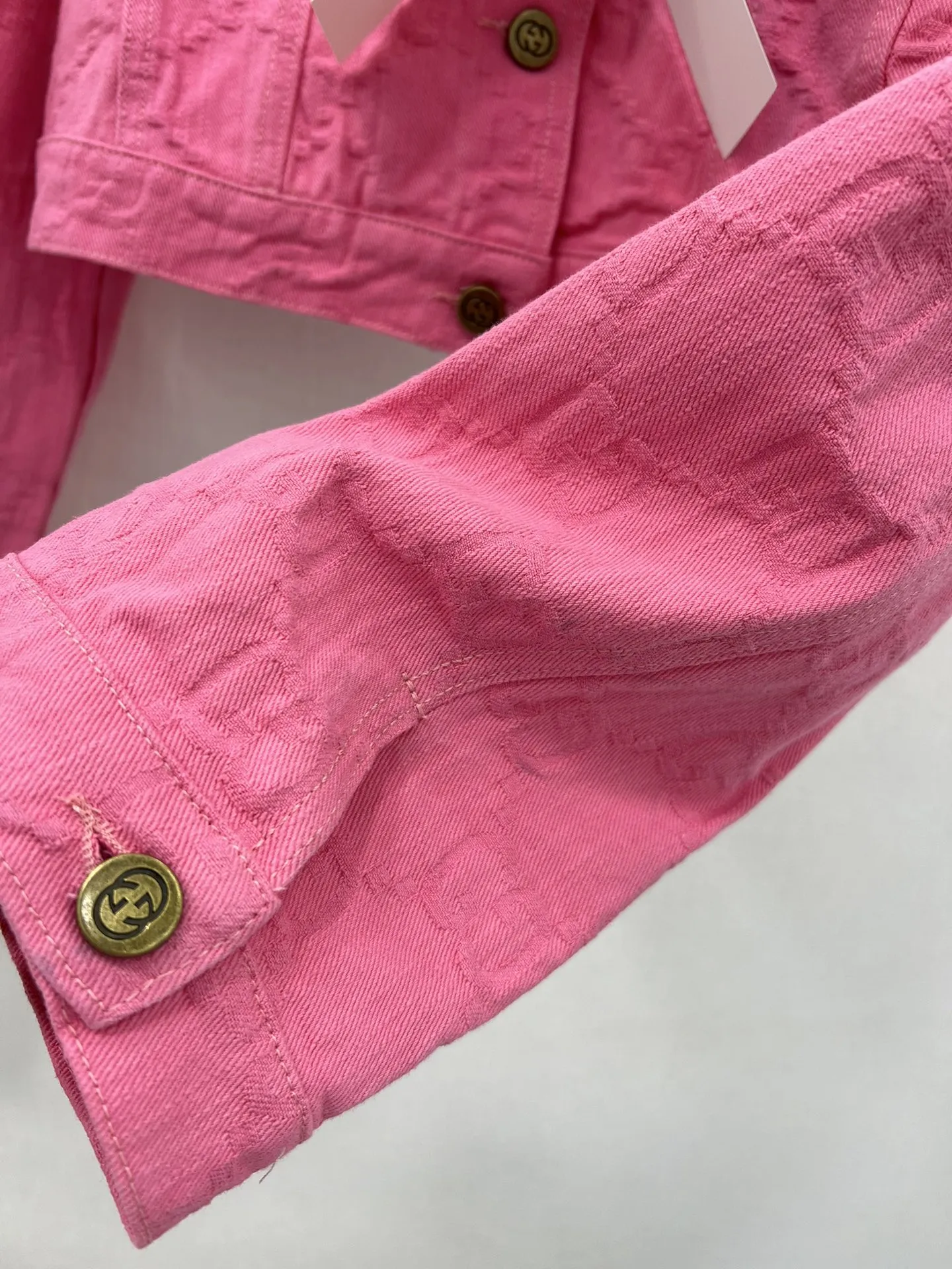 GUCCI 24新作ピンクジャカードデニムジャケット - 画像 (8)