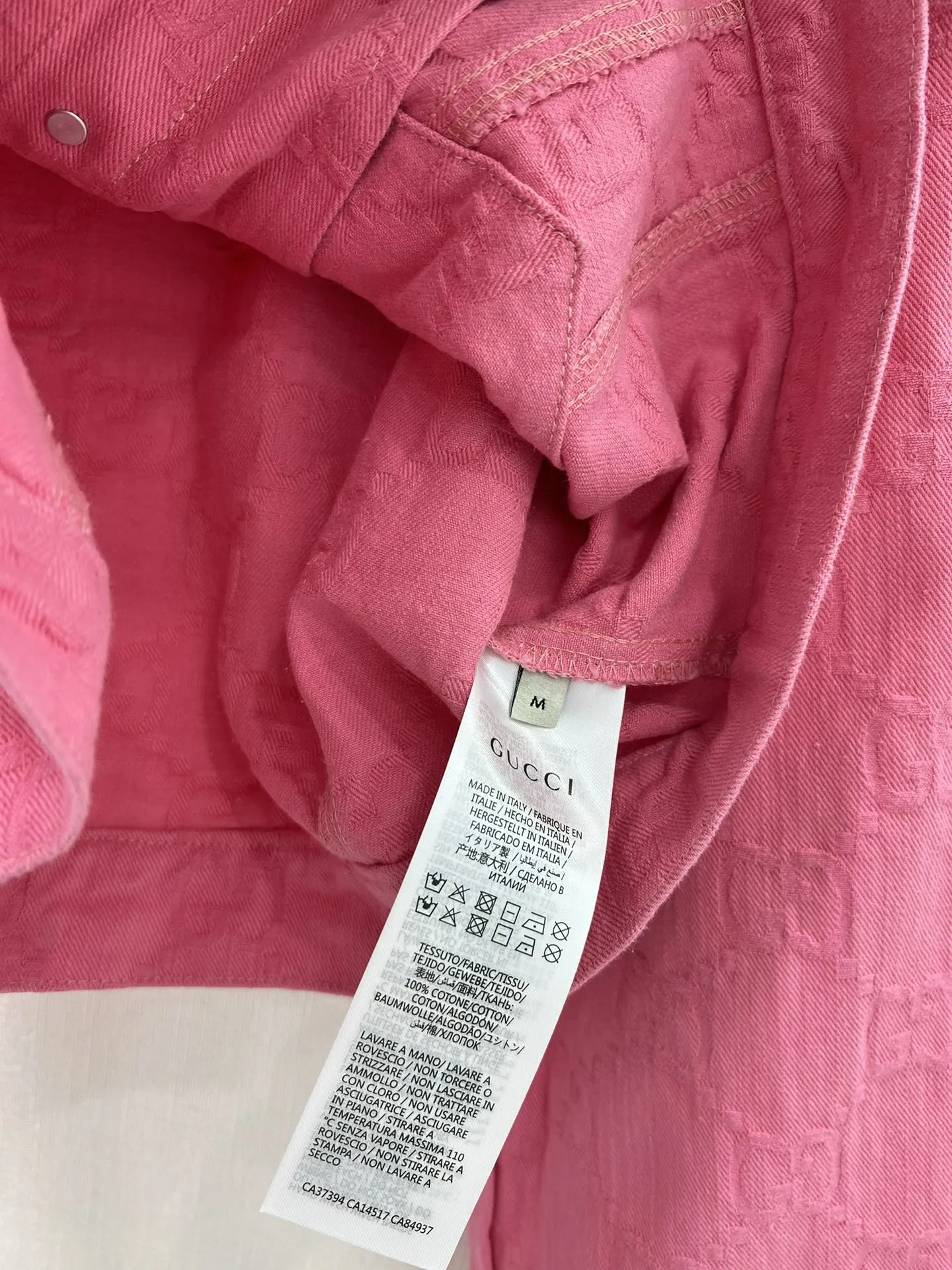 GUCCI 24新作ピンクジャカードデニムジャケット - 画像 (9)