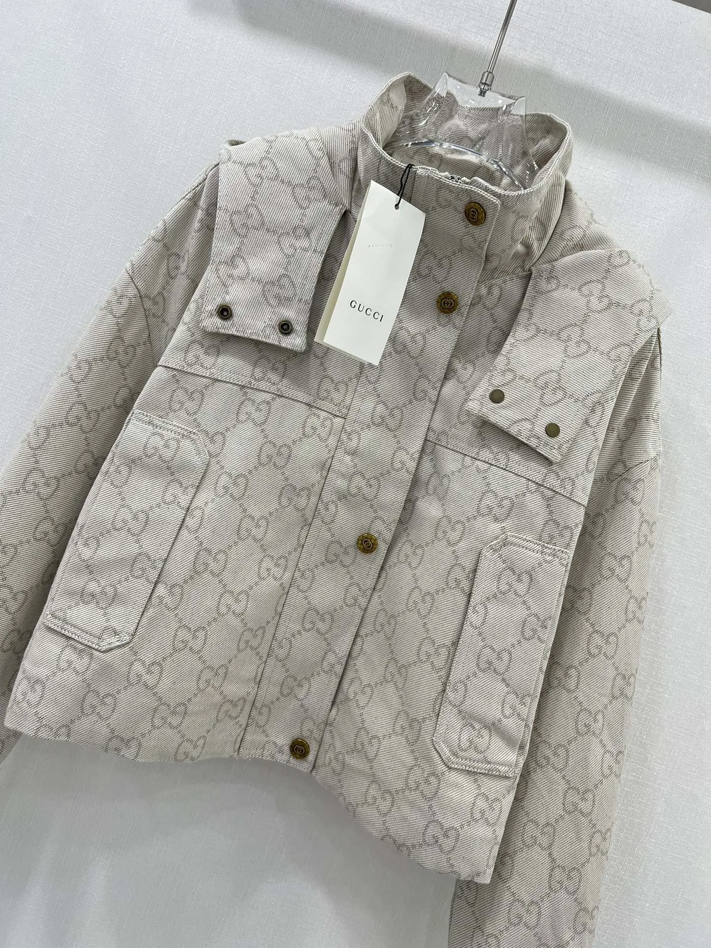 GUCCI新作黒フード付きジャカードコート - 画像 (5)