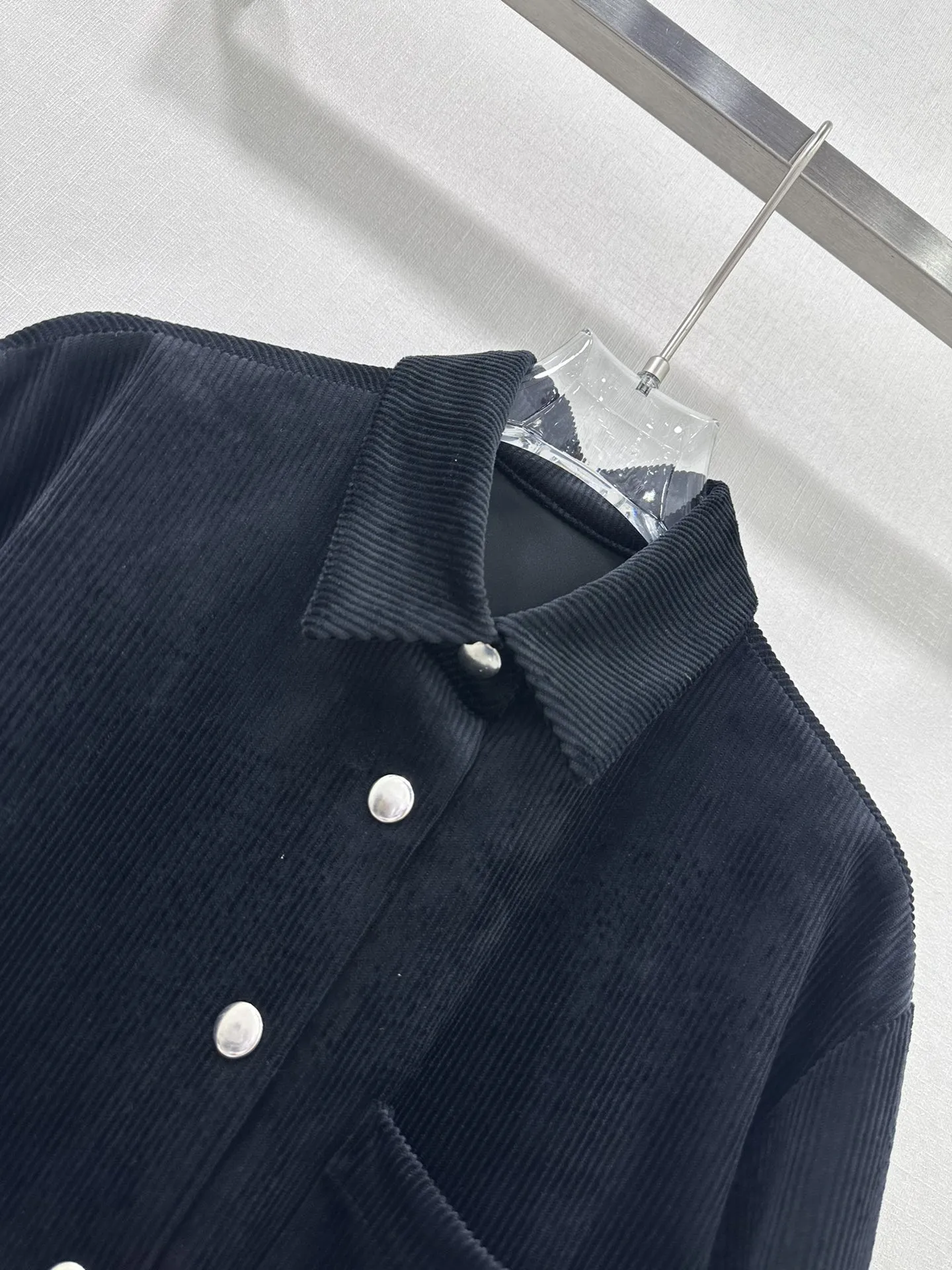 プラダ黒コーデュロイレジャーシャツコート - 画像 (3)