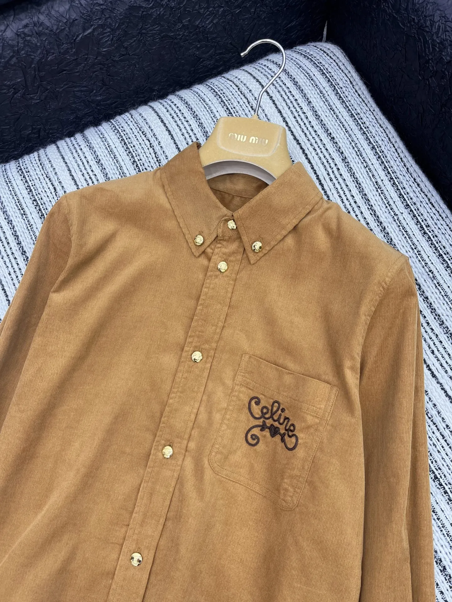 Celi*新作茶色コーデュロイカウボーイシャツ - 画像 (3)