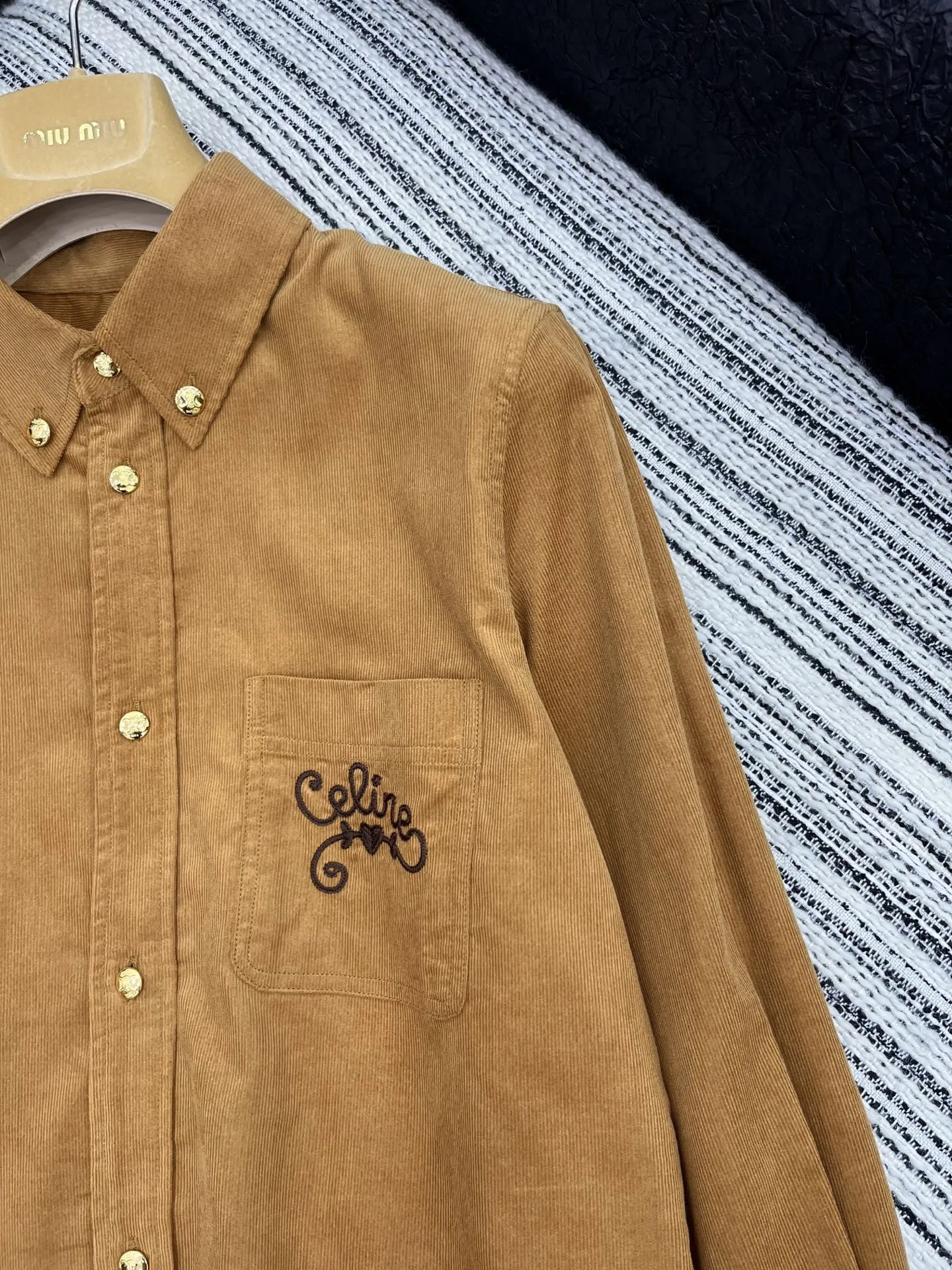 Celi*新作茶色コーデュロイカウボーイシャツ - 画像 (4)