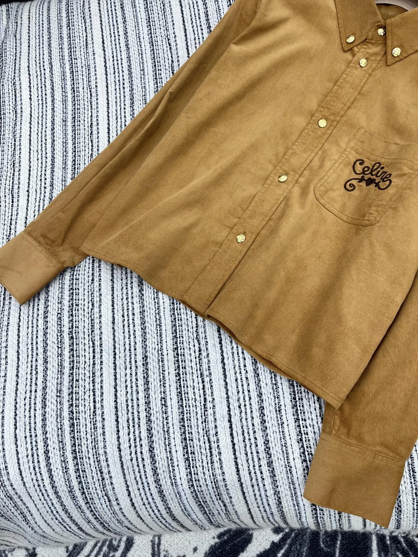 Celi*新作茶色コーデュロイカウボーイシャツ - 画像 (5)