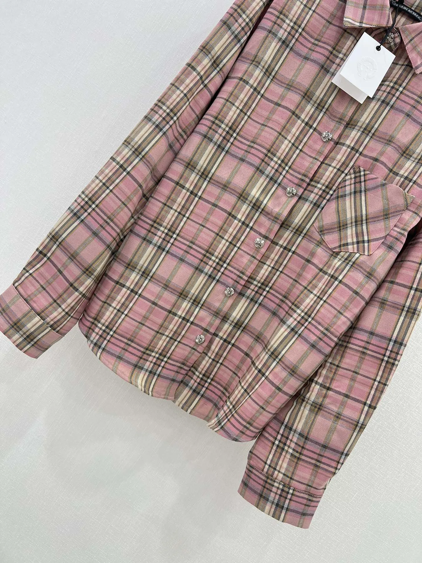 chrome hearts新作ピンクチェック柄シャツ - 画像 (6)