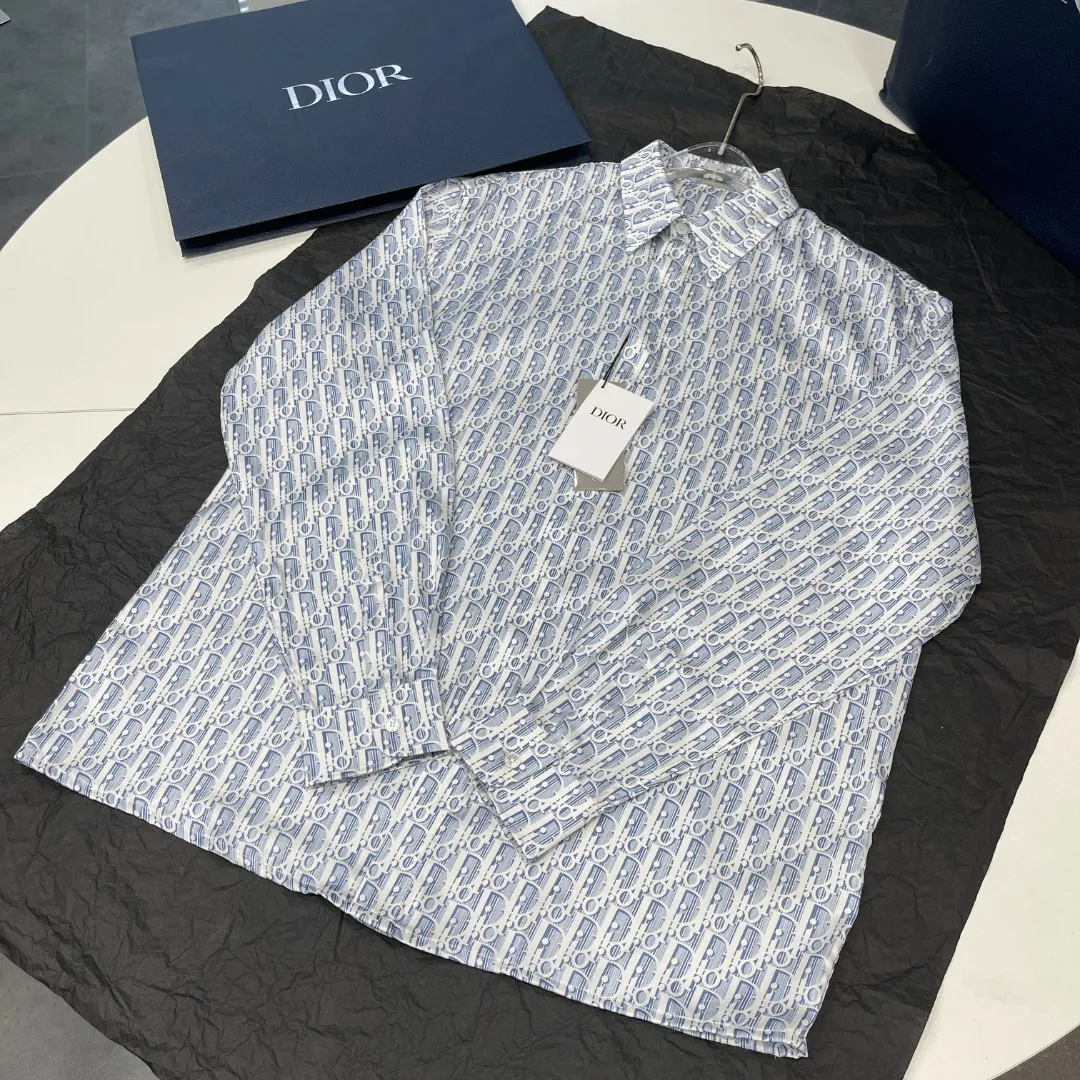 ディオール新作青ジャカード長袖シャツ - 画像 (4)