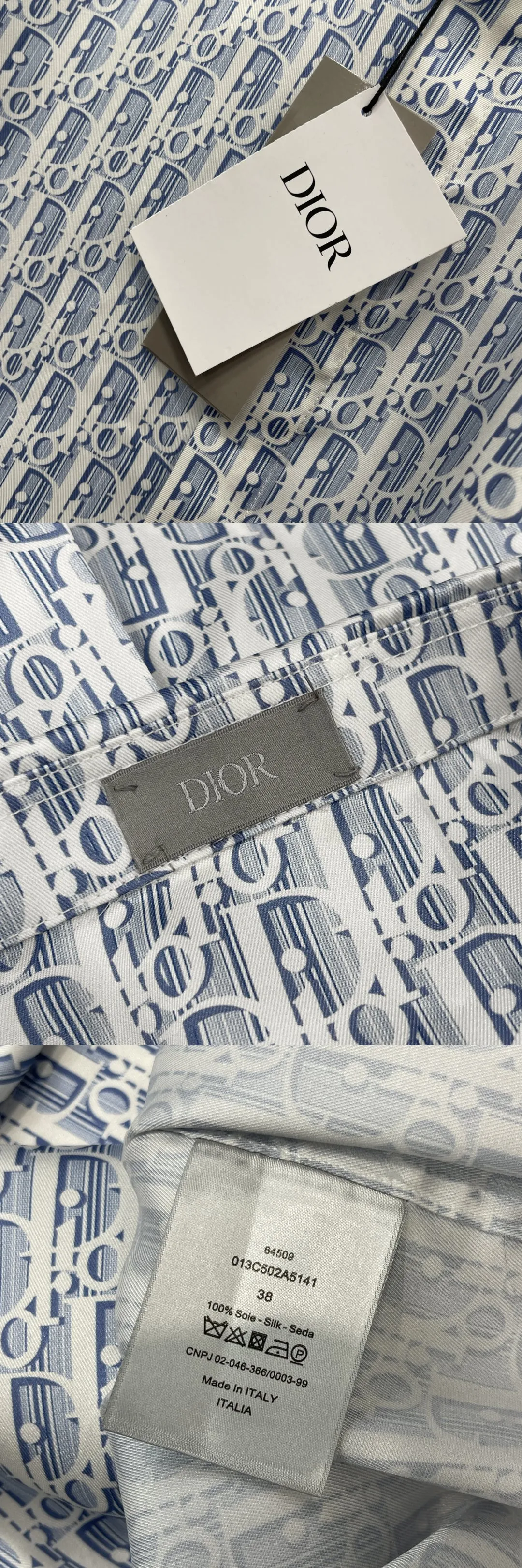 ディオール新作青ジャカード長袖シャツ - 画像 (6)