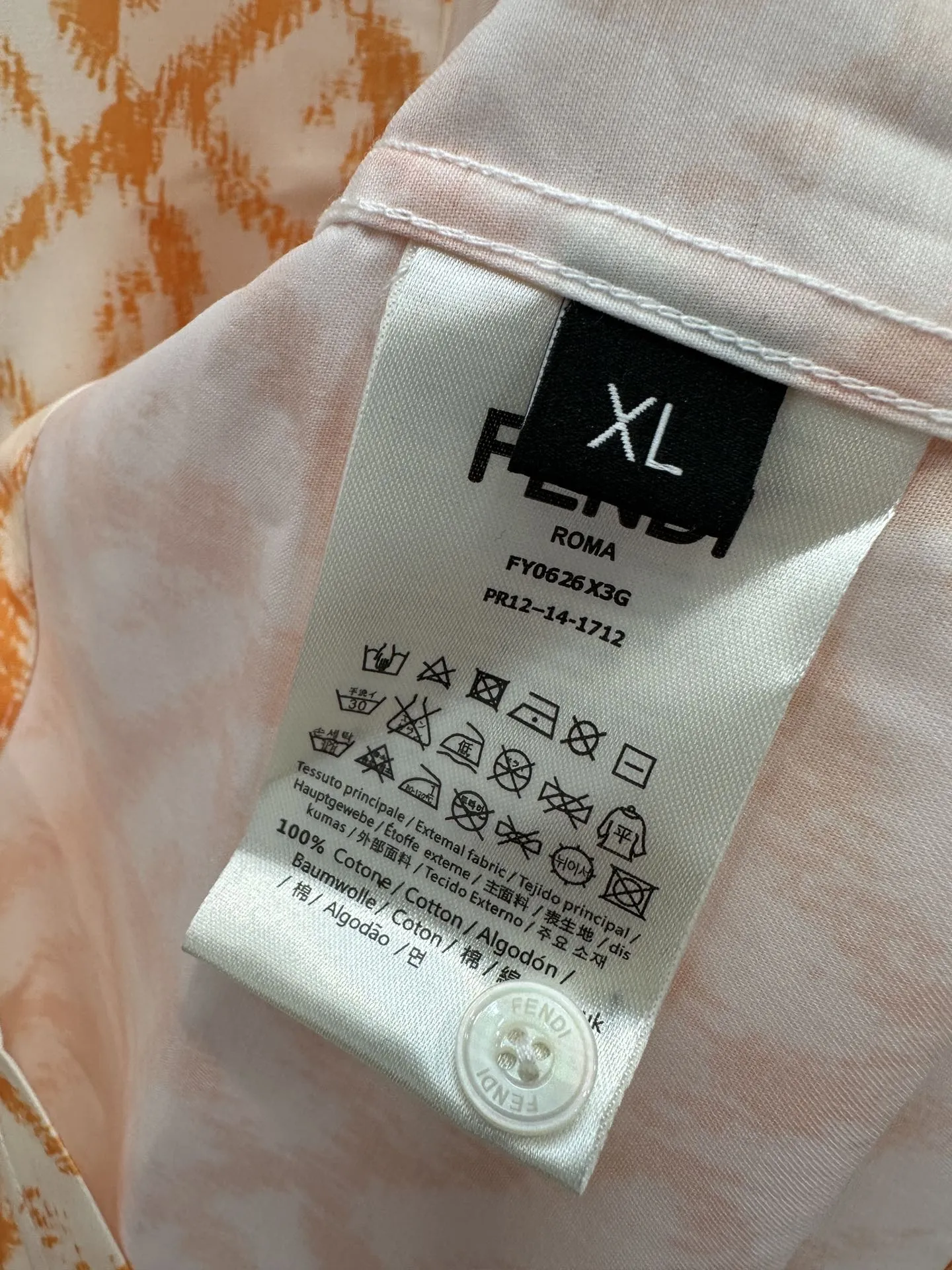 フェンディ青アルファベット柄シャツ新作 - 画像 (9)