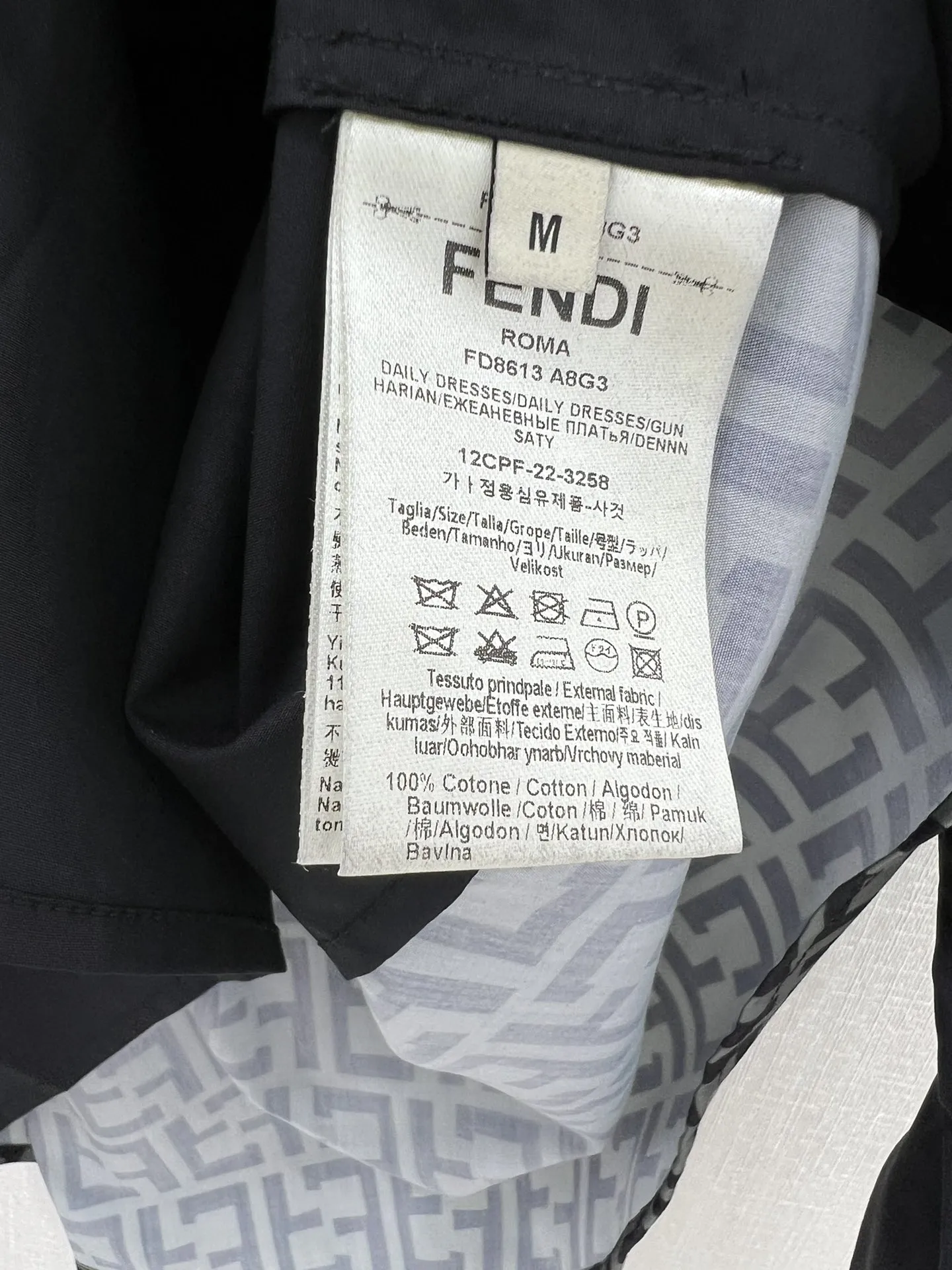 Fendi 24新作青クラシック柄のポケット長袖シャツ - 画像 (7)