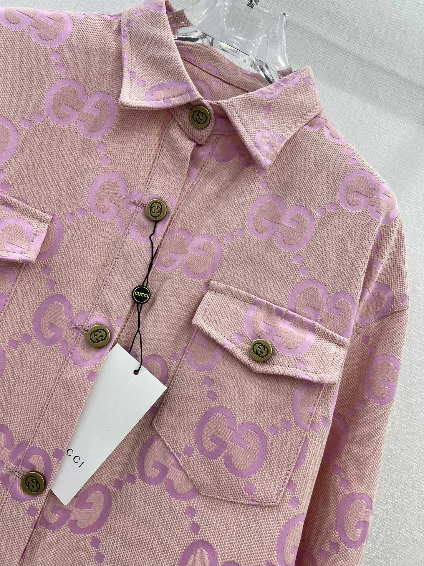 GUCCI新作バービーピンクジャカードシャツ - 画像 (6)