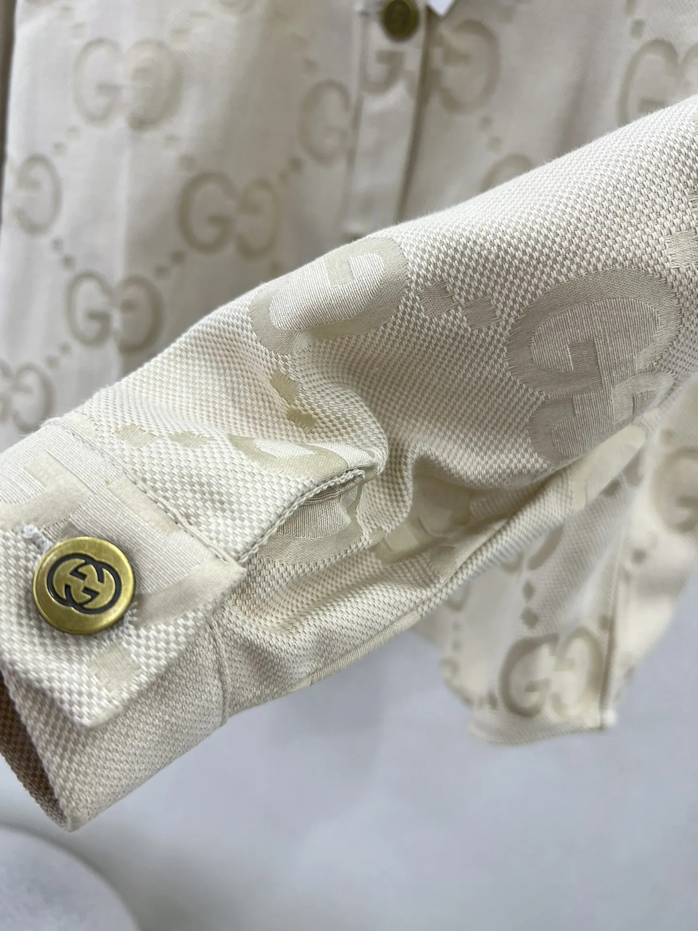 GUCCI新作青ジャカードシャツSML - 画像 (6)