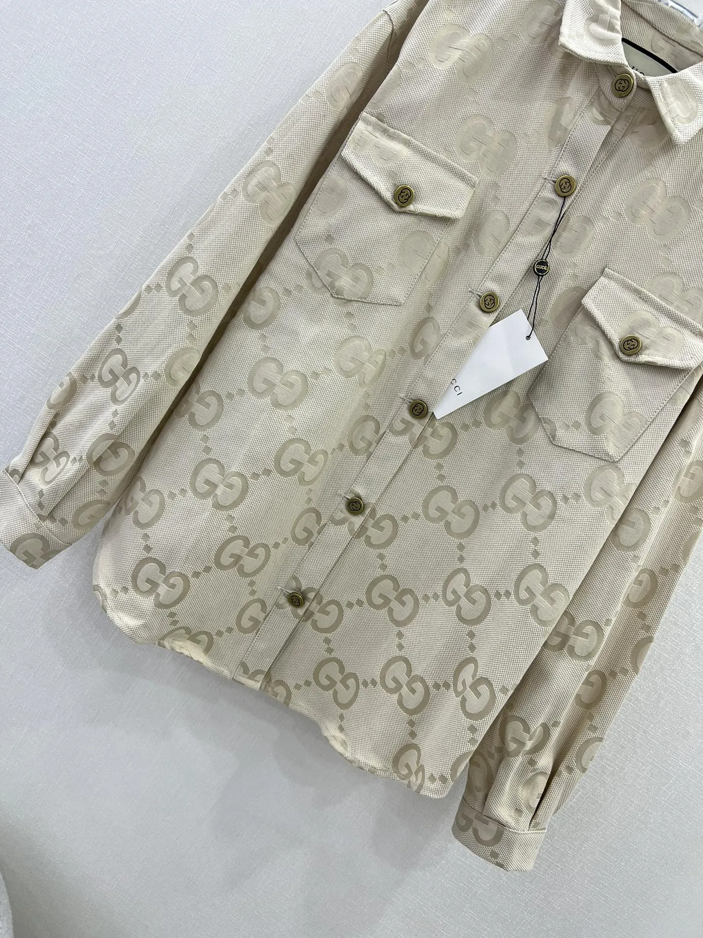 GUCCI新作青ジャカードシャツSML - 画像 (7)