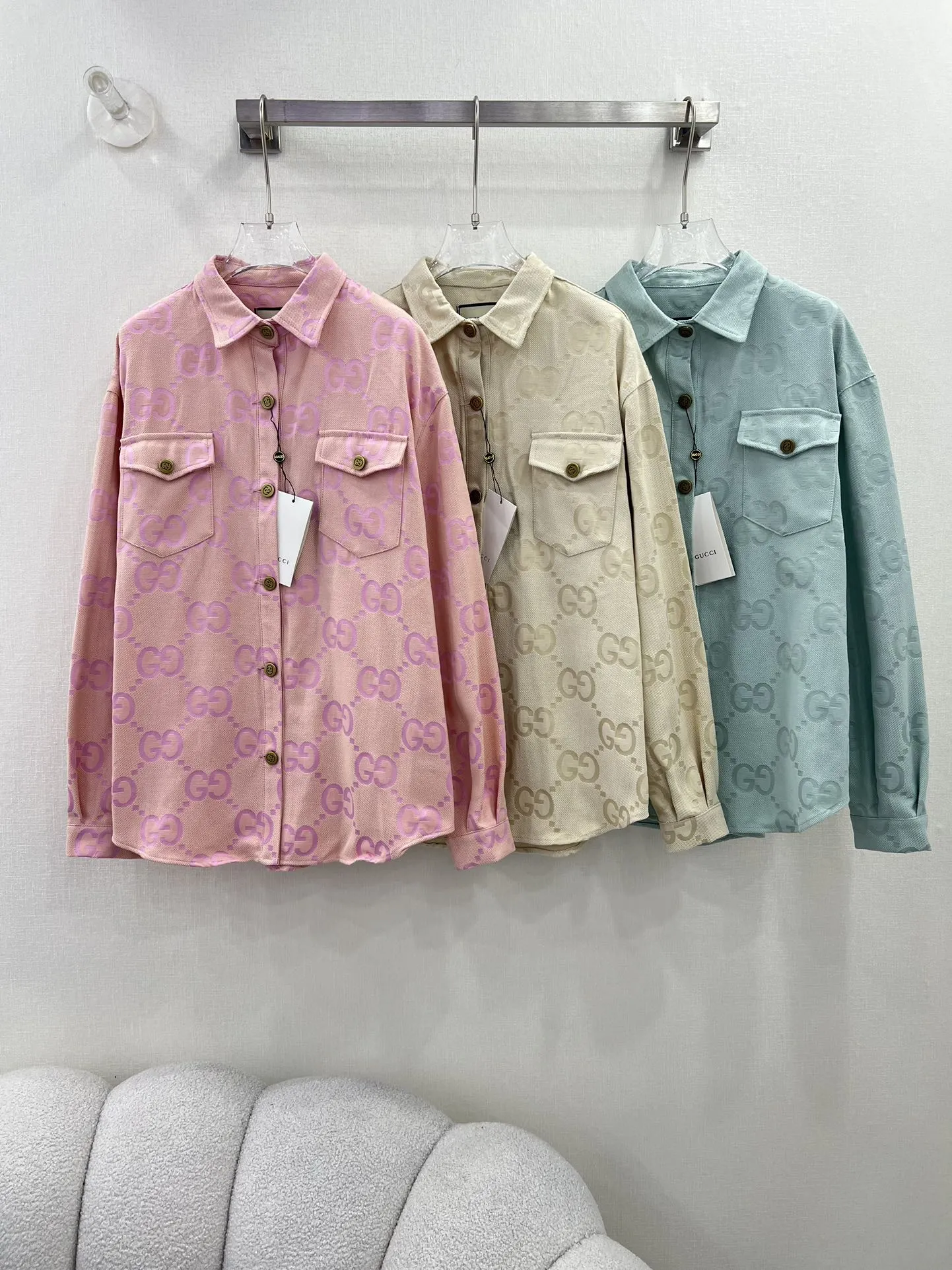 GUCCI新作青ジャカードシャツSML - 画像 (10)