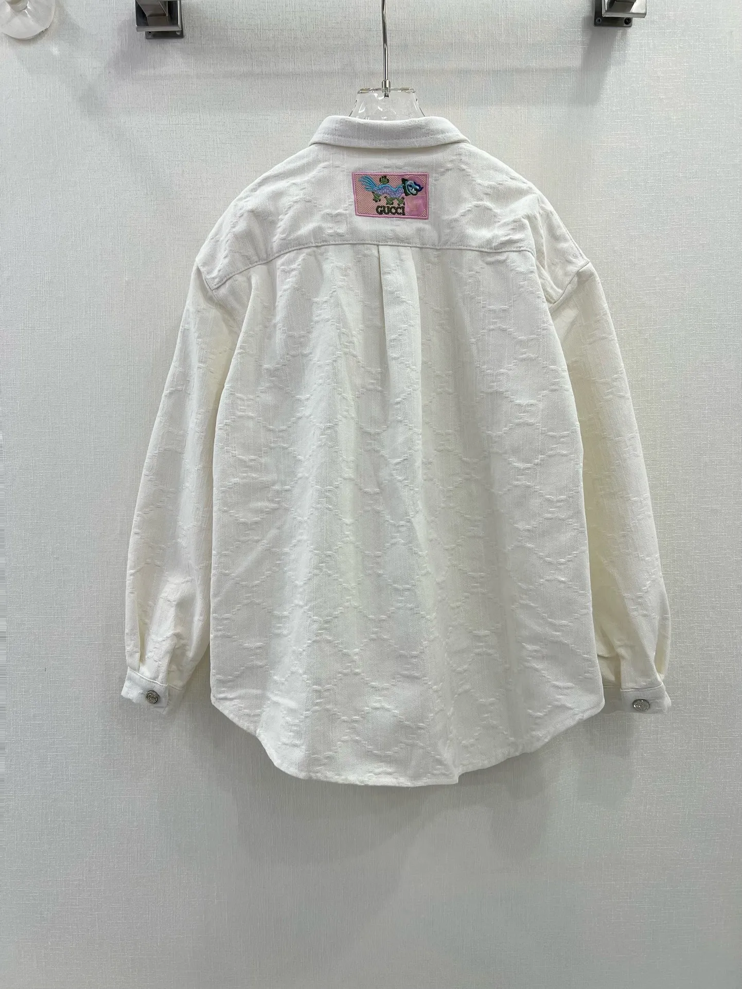 GUCCI 24新作GGジャカードシャツ白SML - 画像 (9)