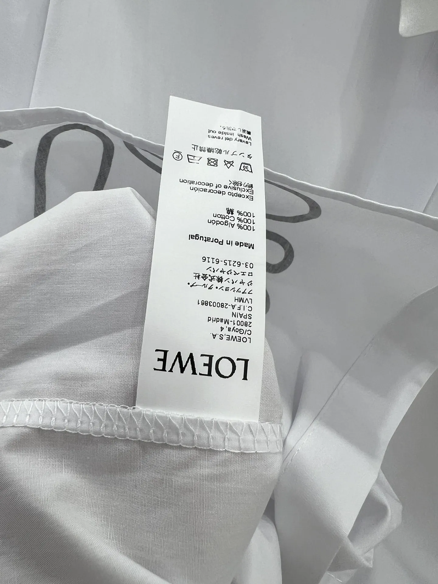 LOEWE新作白シャツロゴ刺繍SML - 画像 (8)