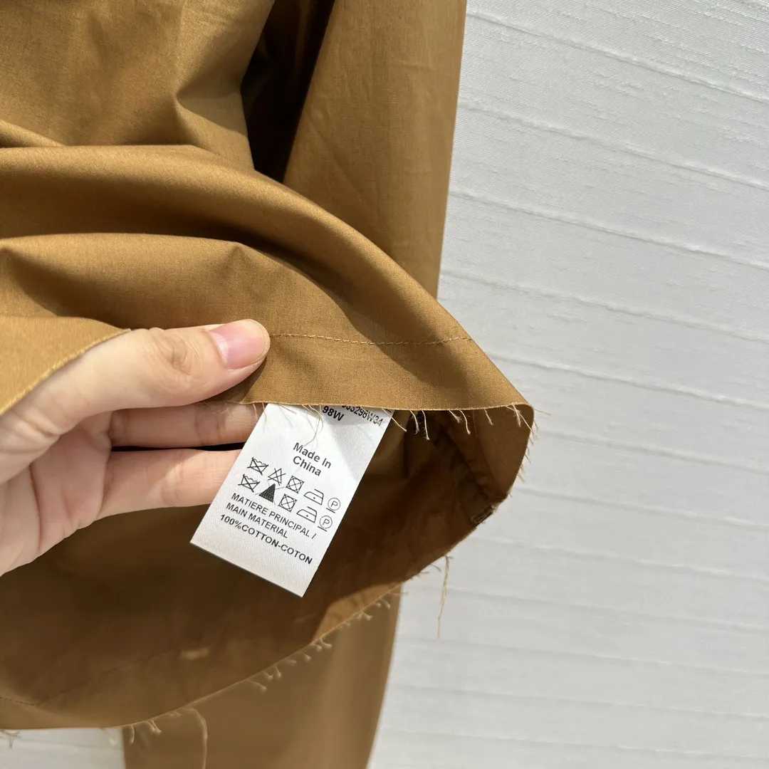 ロエベ新作茶色刺繍短いシャツ - 画像 (8)