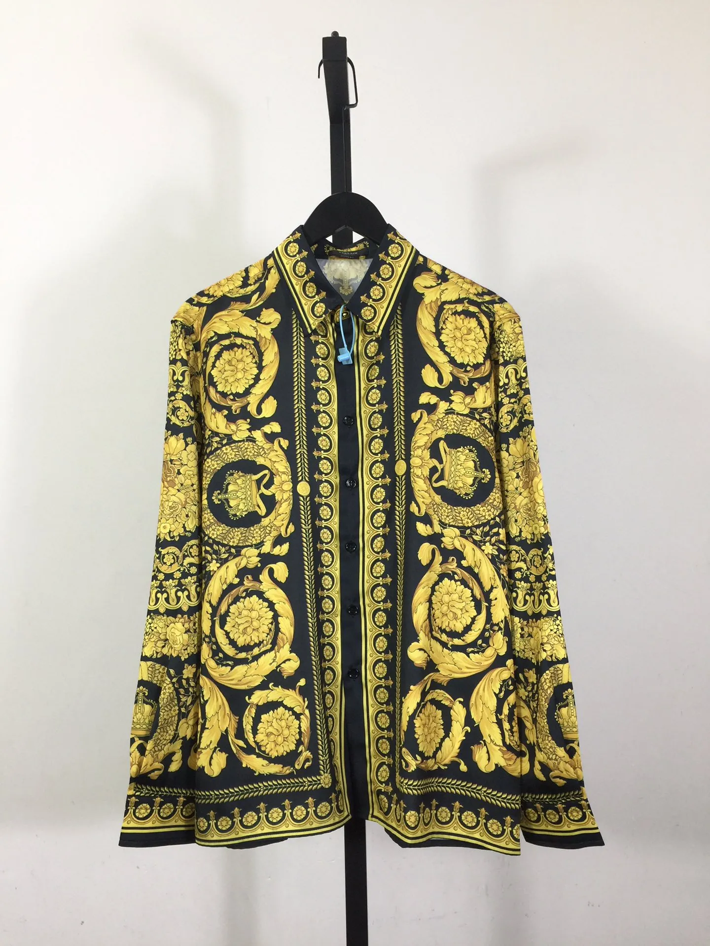 Versace新作黒金シルクシャツユニセックス