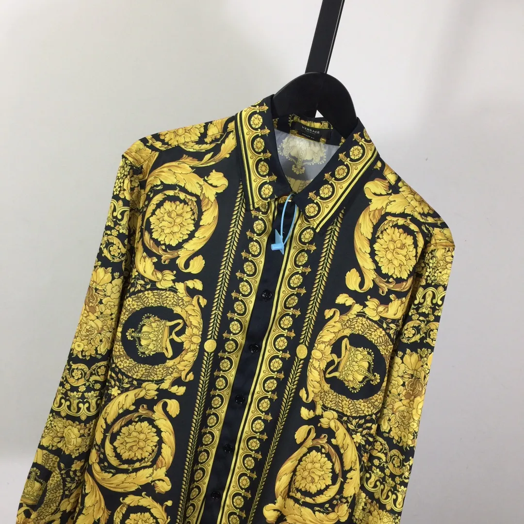 Versace新作黒金シルクシャツユニセックス - 画像 (4)
