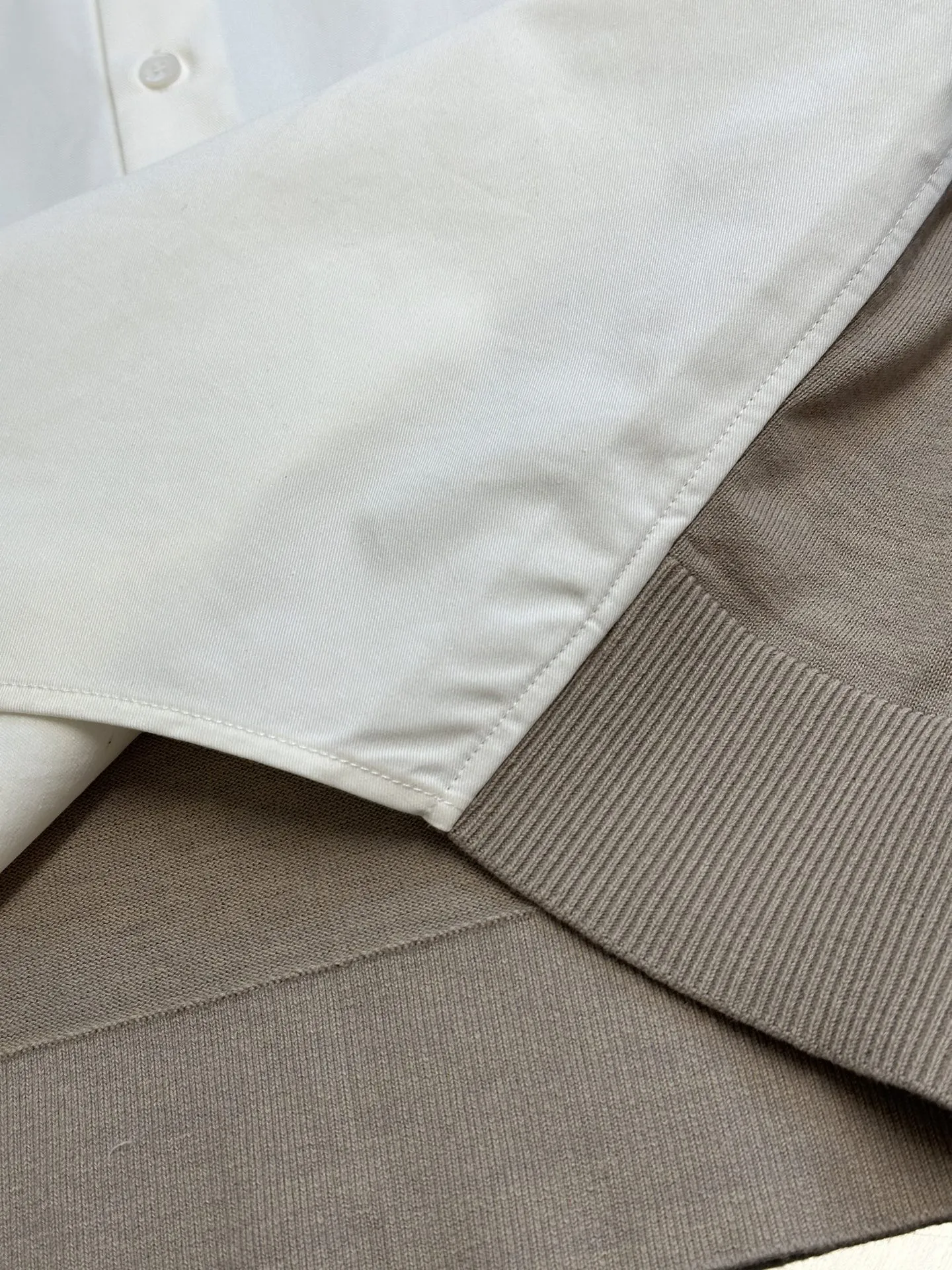 ロエベ スプライシングウールマッシュアップシャツ - 画像 (8)