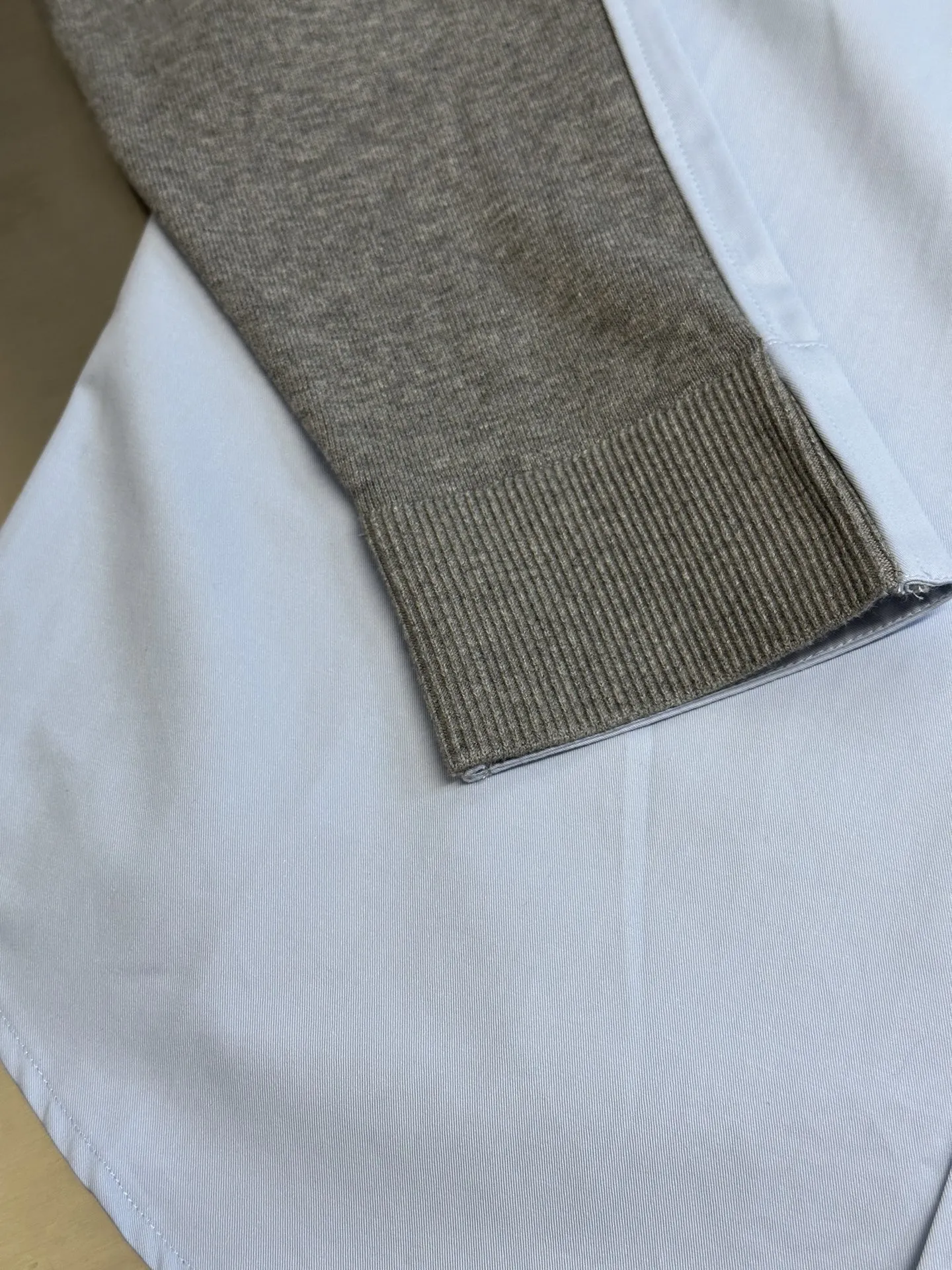 ロエベ スプライシングウールマッシュアップシャツ 青 - 画像 (7)