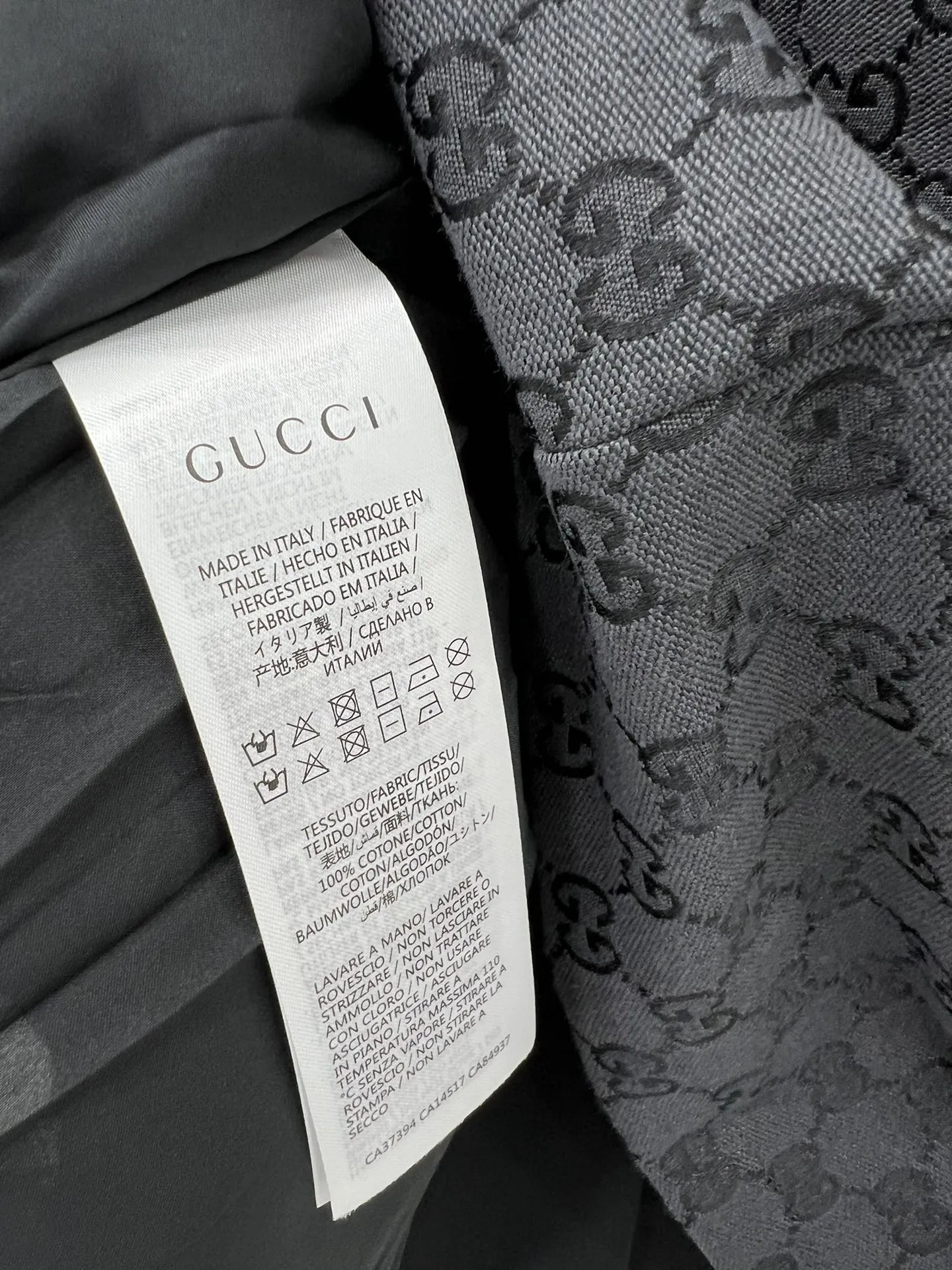 GUCCI 24春夏 ダブルGG提花A字スカート ブラック - 画像 (7)