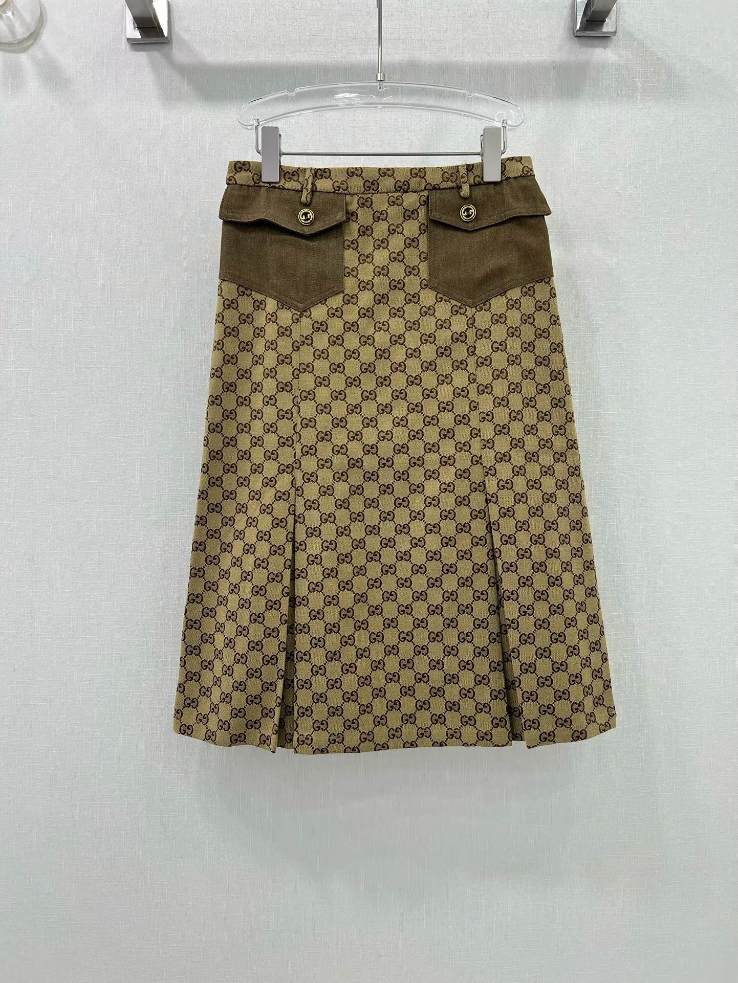 GUCCI 24春夏 ダブルGG柄Aライン半スカート