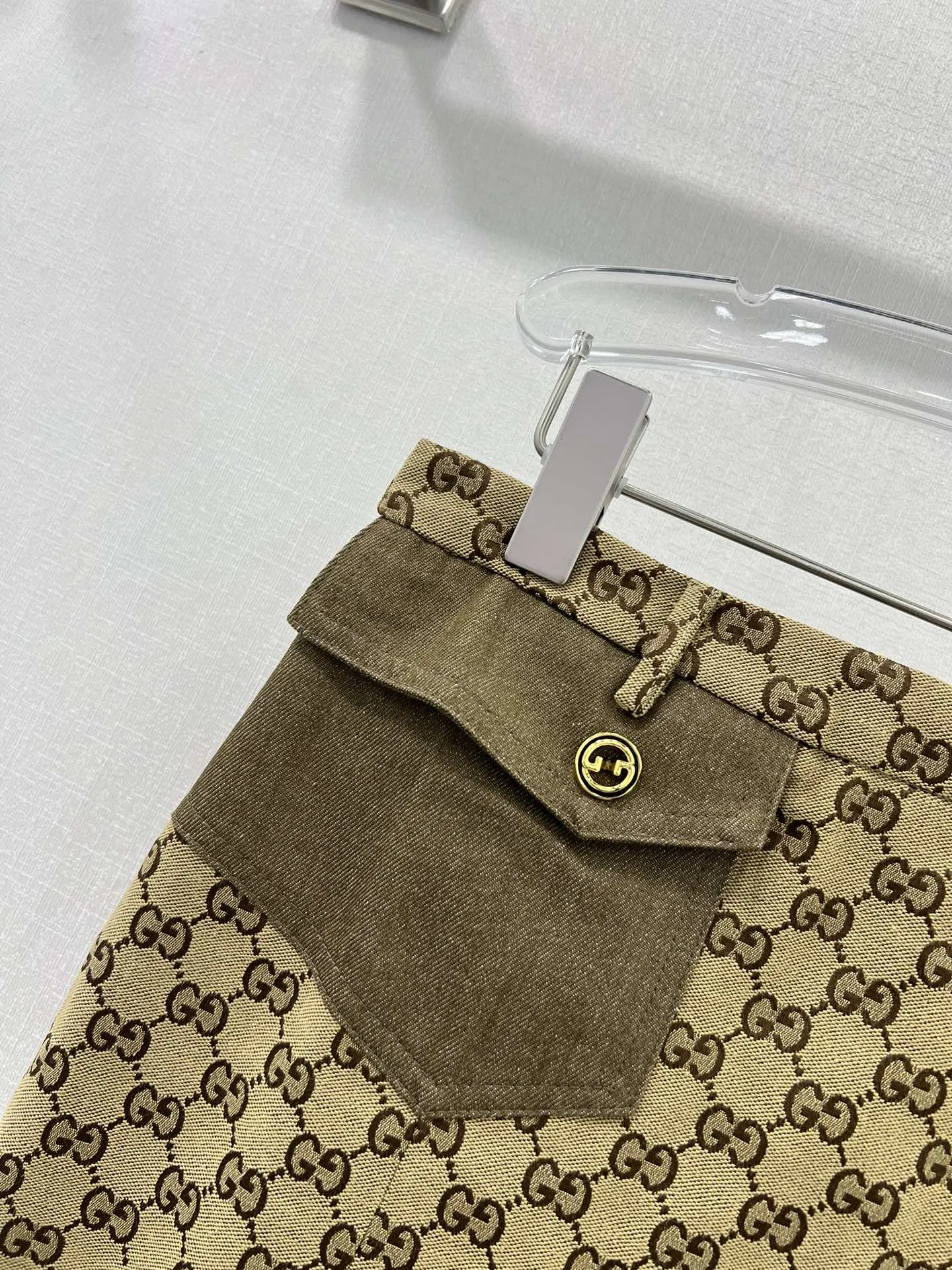 GUCCI 24春夏 ダブルGG柄Aライン半スカート - 画像 (3)