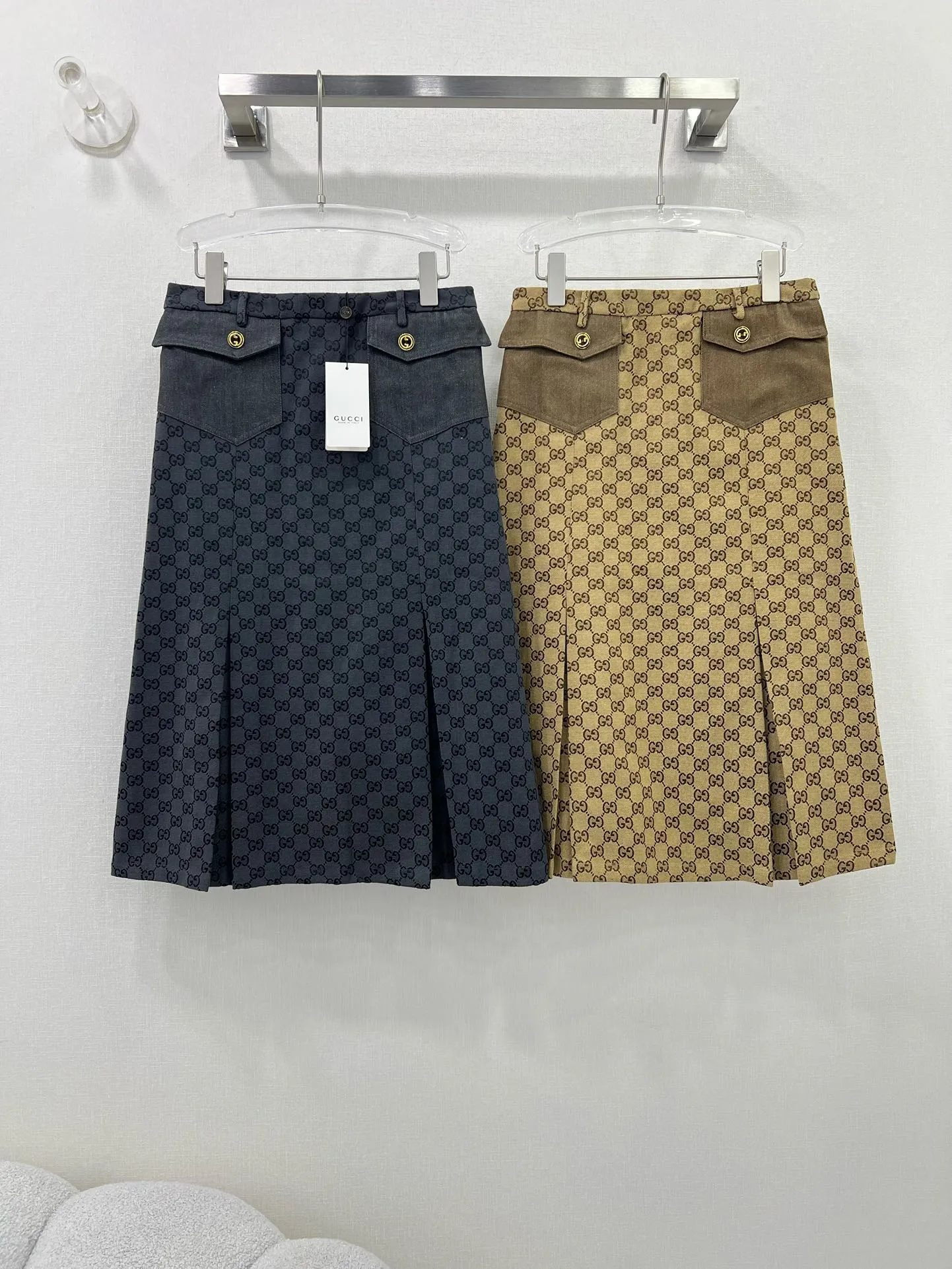 GUCCI 24春夏 ダブルGG柄Aライン半スカート - 画像 (10)