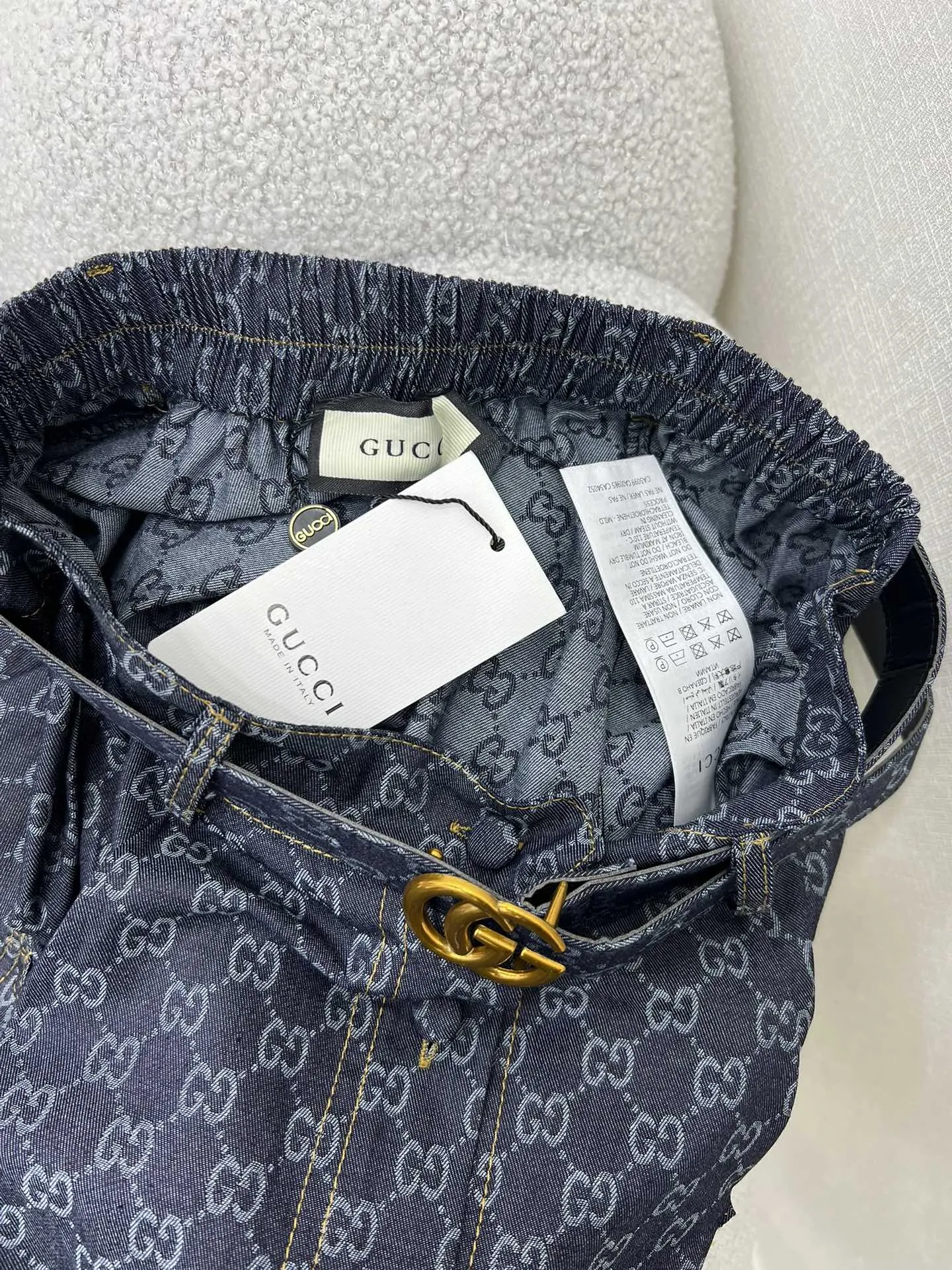 GUCCI 2024春夏ブルーデニムハーフスカート - 画像 (8)