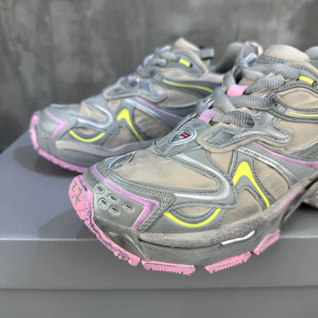 BALENCIAGA Runner-2 破坏风 グレー ピンク - 画像 (7)