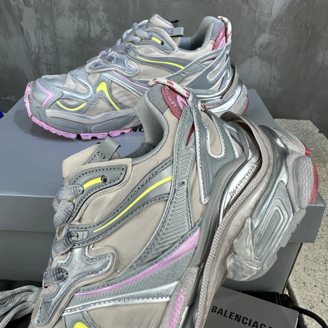 BALENCIAGA Runner-2 破坏风 グレー ピンク - 画像 (8)