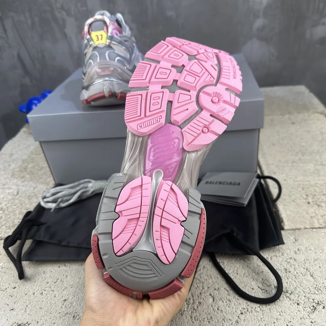 BALENCIAGA Runner-2 破坏风 グレー ピンク - 画像 (10)
