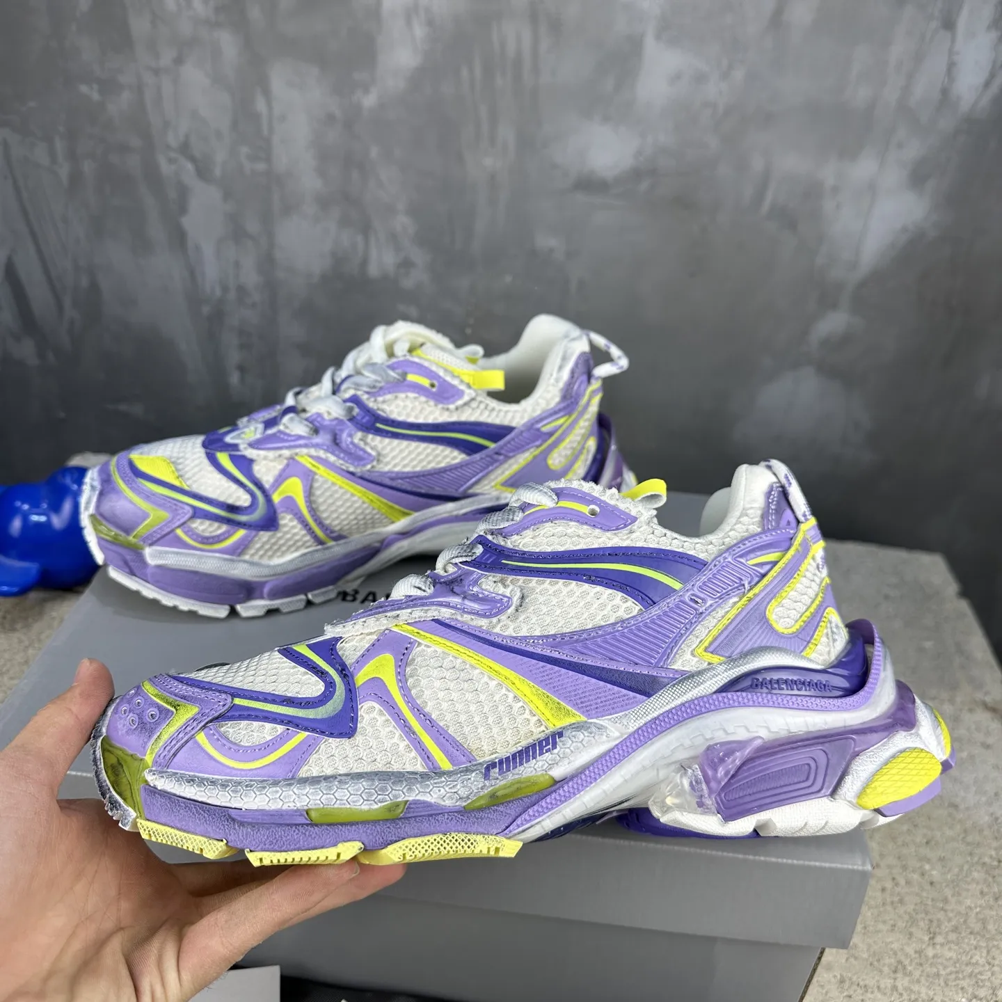 BALENCIAGA パープル Runner-2 デザイナースニーカー - 画像 (5)