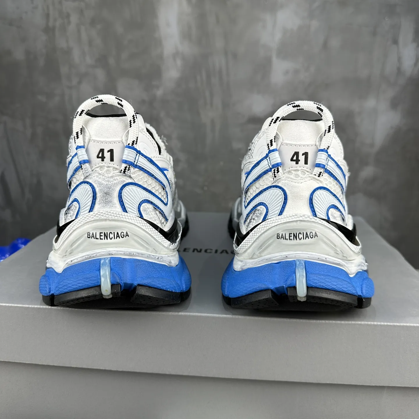BALENCIAGA Runner-2 破壊風 ホワイトブルー - 画像 (9)