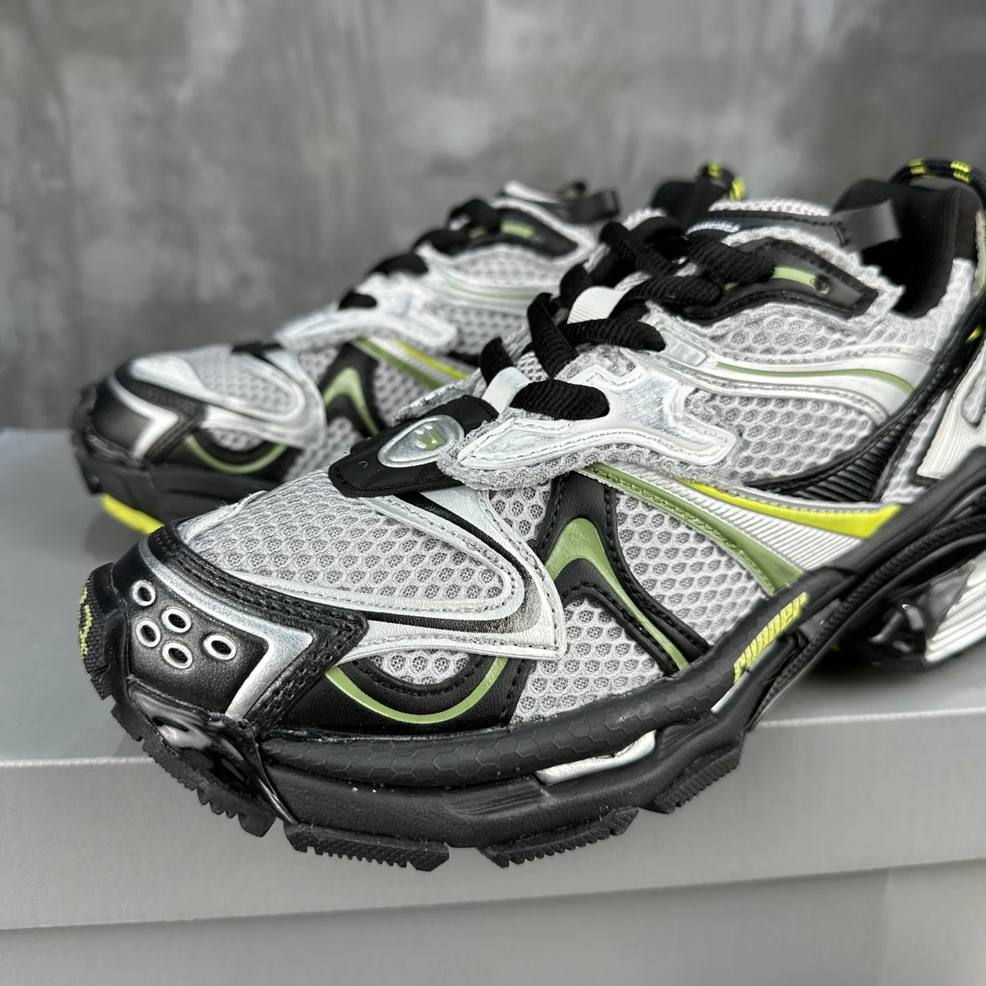 BALENCIAGA Runner-2 破坏风 白黑黄 スニーカー - 画像 (7)