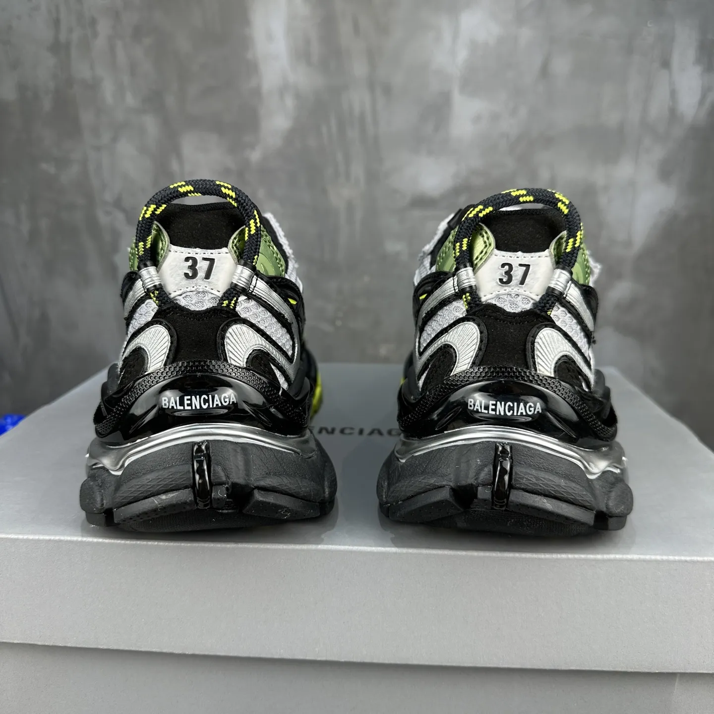 BALENCIAGA Runner-2 破坏风 白黑黄 スニーカー - 画像 (9)