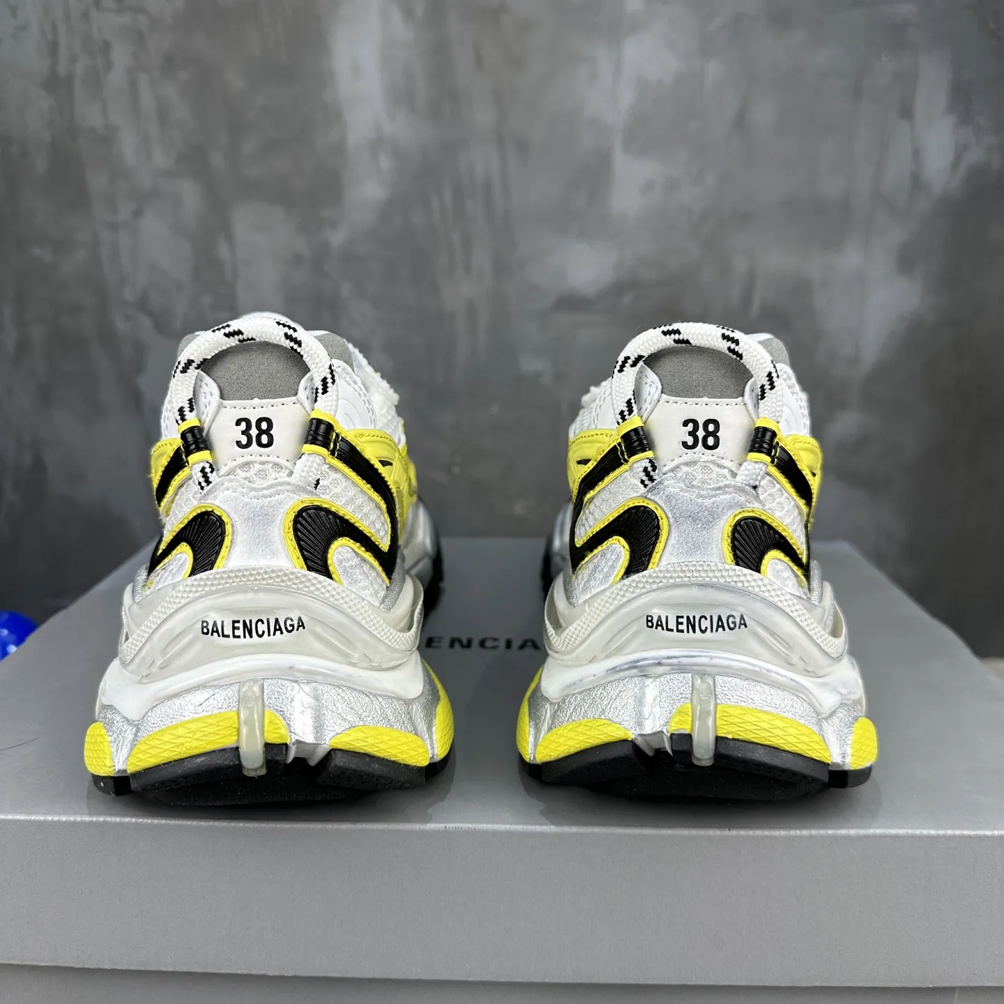 BALENCIAGA Runner-2 白黄色 破坏风款 - 画像 (9)