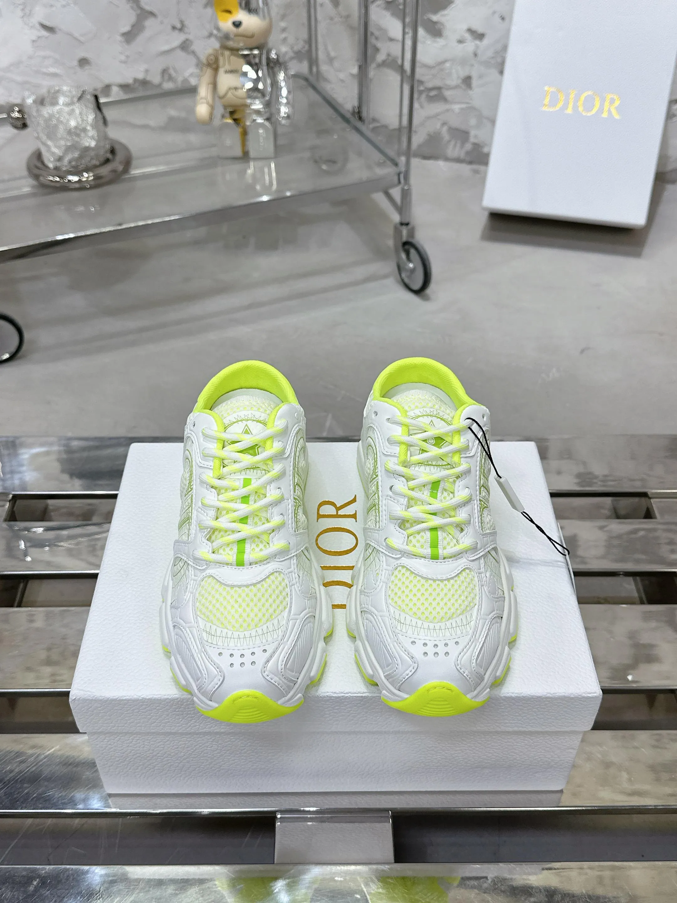 DIOR CHRONO ホワイトイエロー オールドパップシューズ - 画像 (7)