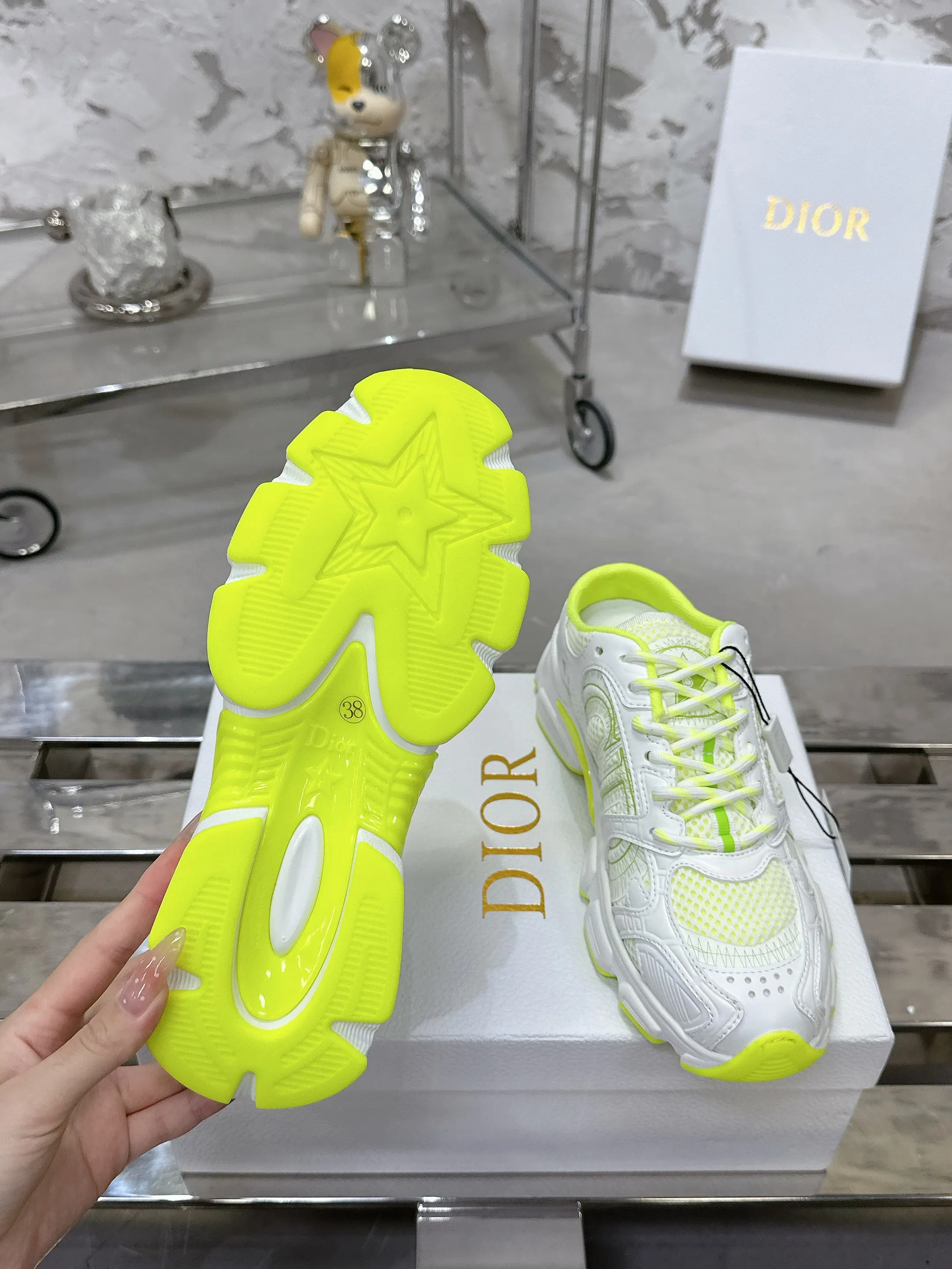 DIOR CHRONO ホワイトイエロー オールドパップシューズ - 画像 (8)