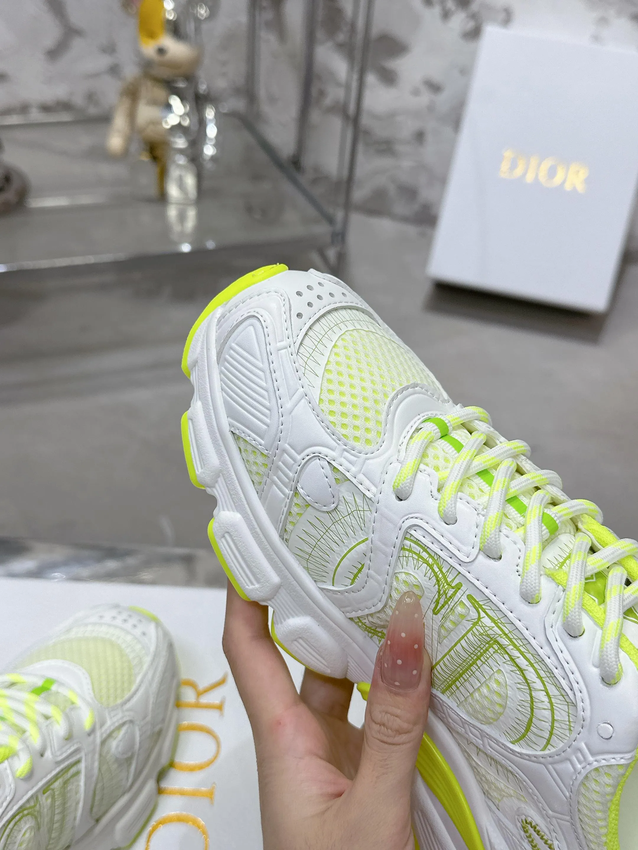 DIOR CHRONO ホワイトイエロー オールドパップシューズ - 画像 (9)