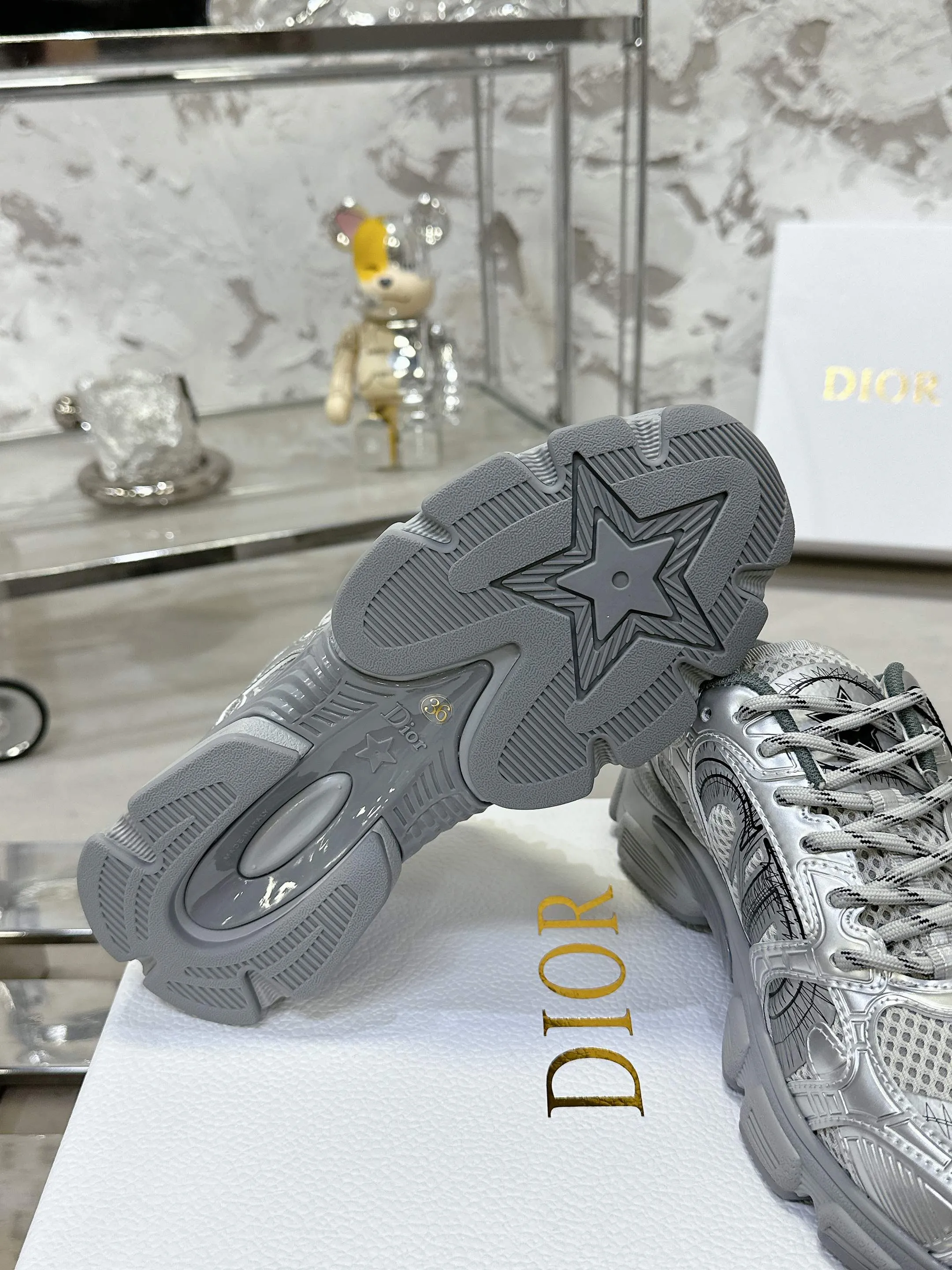 Christian Dior シルバー クロノスニーカー - 画像 (6)