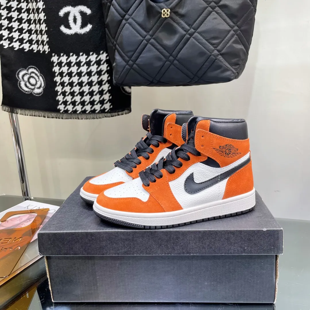 Nike WMNS Air Jordan 1 Mid Light Bone オレンジ中帮 - 画像 (6)