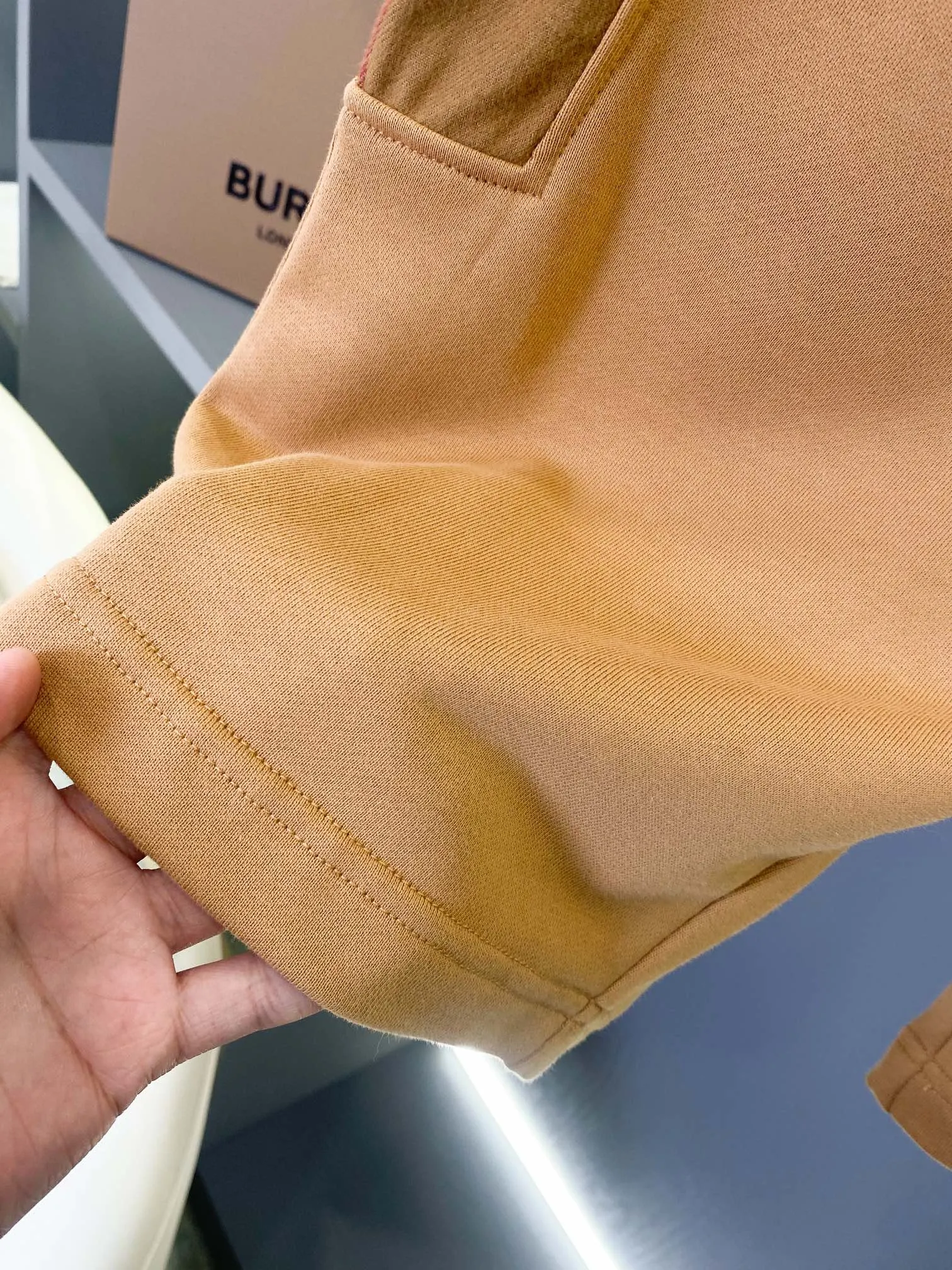 BURBERRY ベージュ 格子柄 コットンショーツ - 画像 (6)