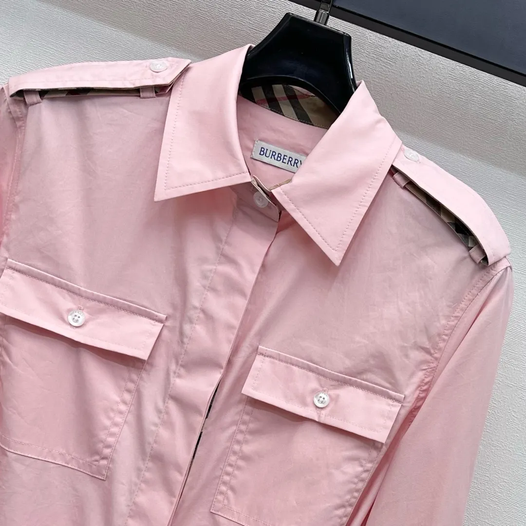 BURBERRY新作ピンク中くらいの長さトレンチコート - 画像 (3)